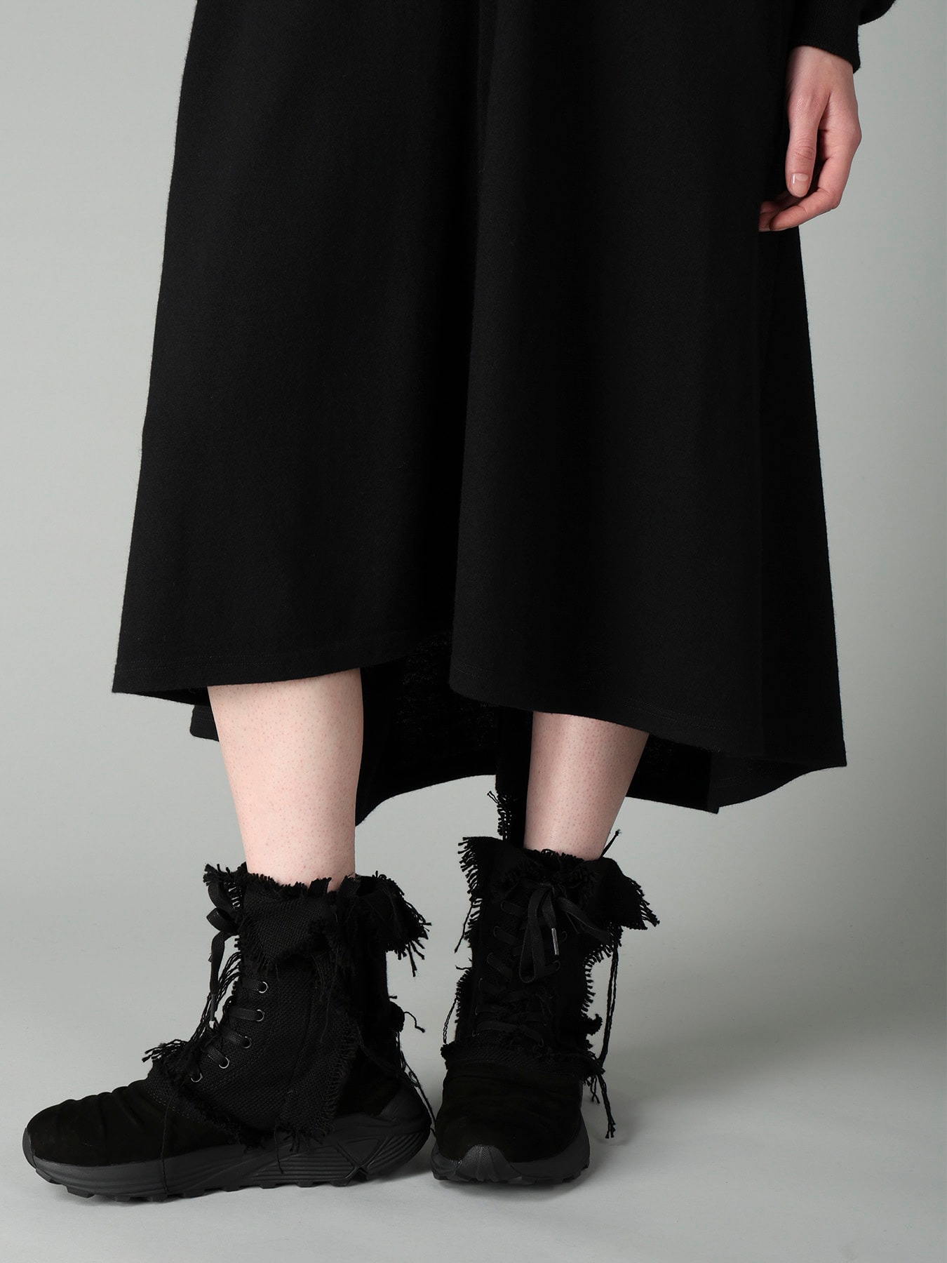SOFT WOOLEN 1/14 SINGLE HOODED RAGLAN SLV DRESS