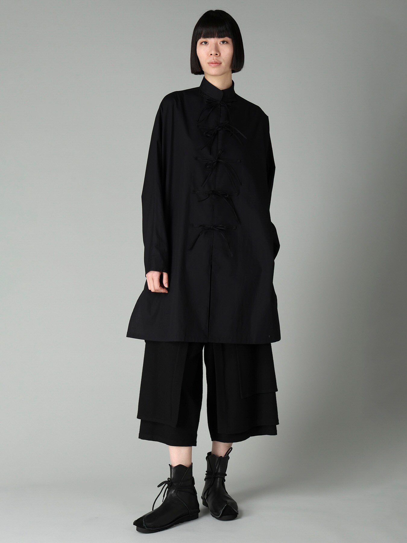 BROAD RIBBON DETAIL LONG DRESS