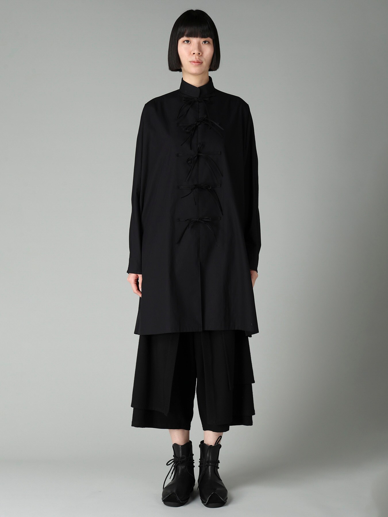 BROAD RIBBON DETAIL LONG DRESS