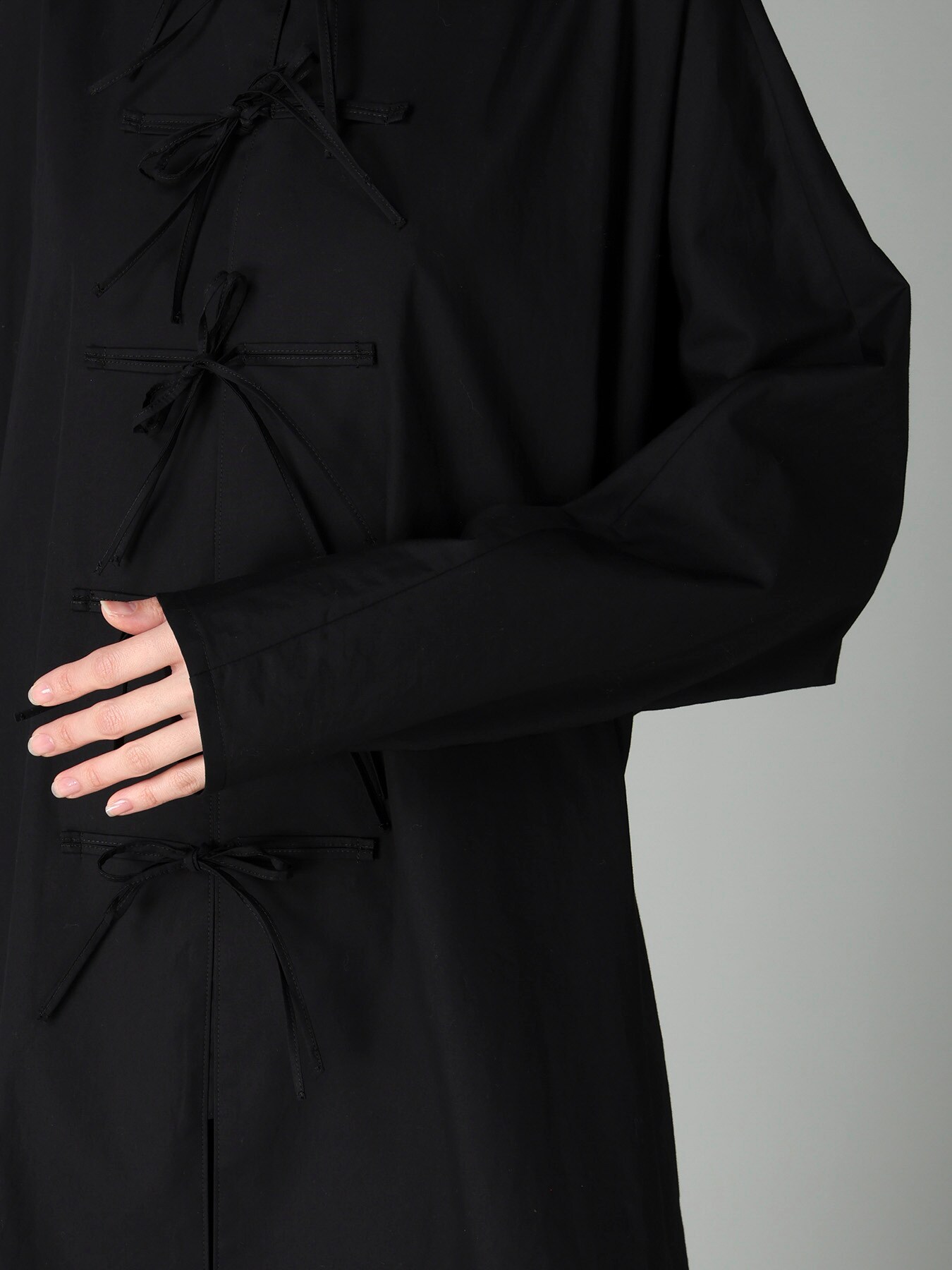 BROAD RIBBON DETAIL LONG DRESS