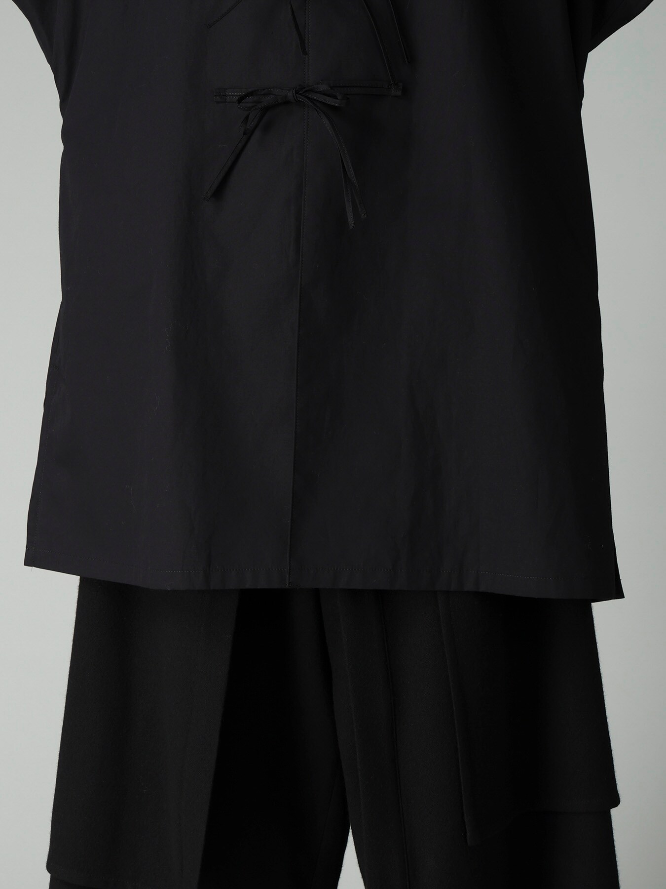 BROAD RIBBON DETAIL LONG DRESS