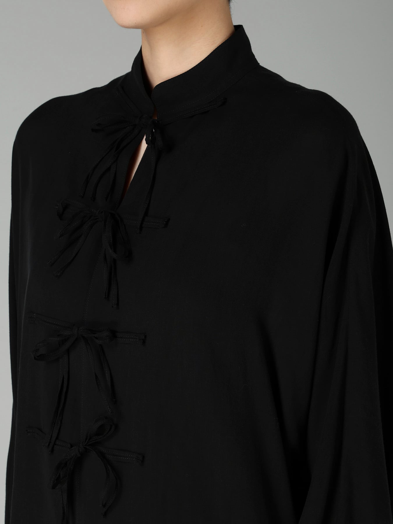 FIBRIL Cu RIBBON DETAIL LONG DRESS