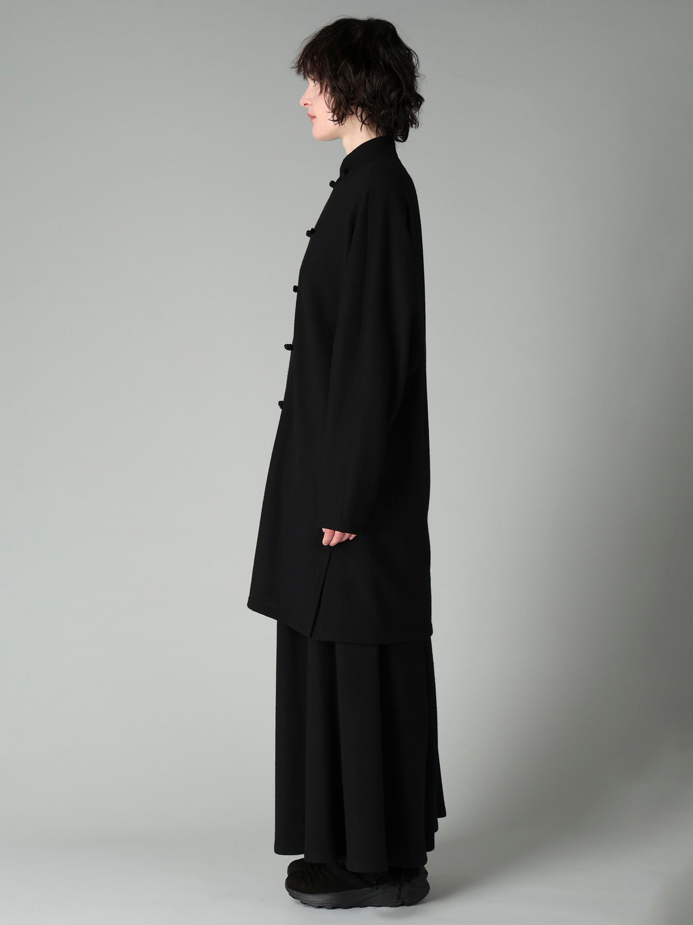 SOFT WOOLEN 1/14 SINGLE CHINESE BUTTON DRESS