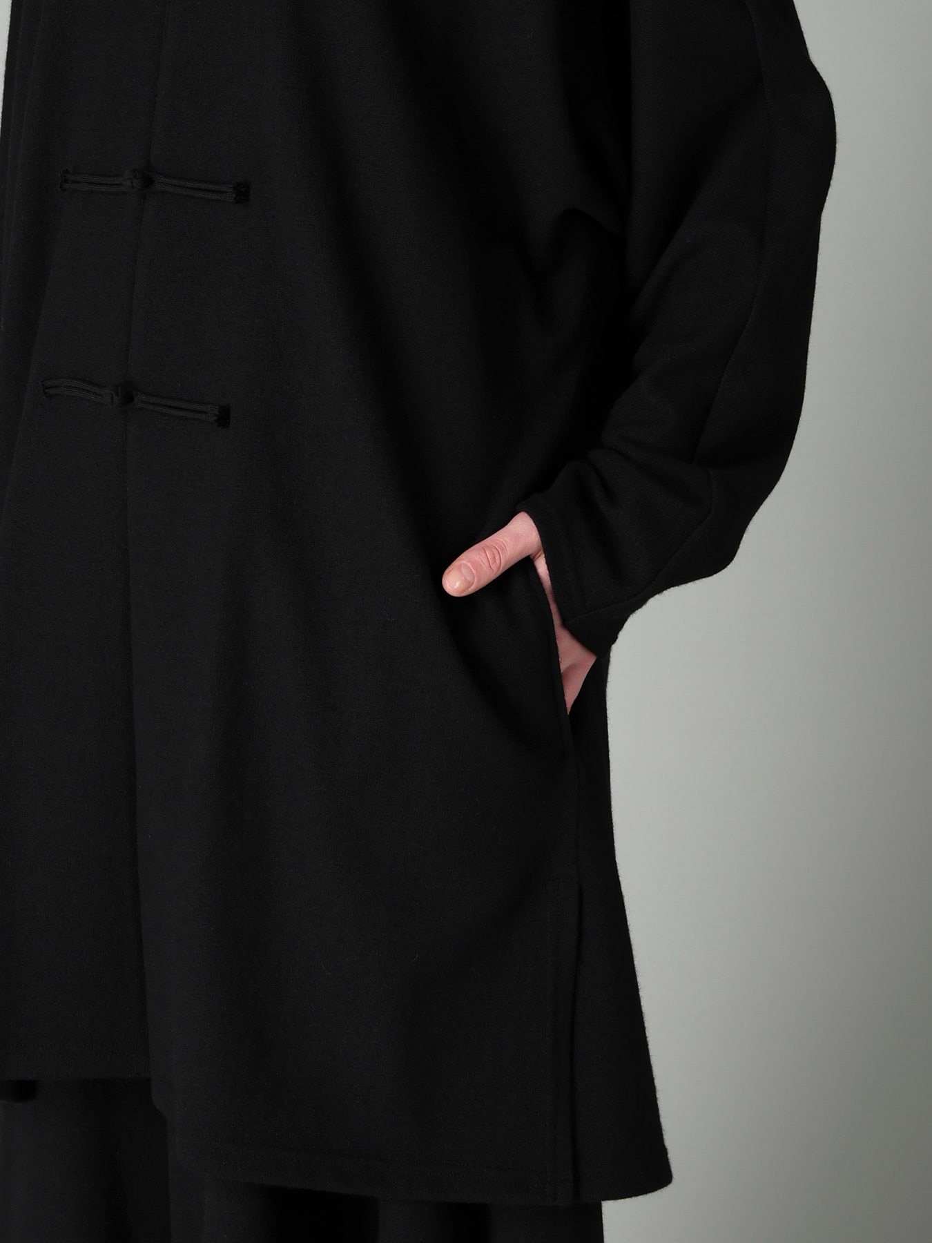 SOFT WOOLEN 1/14 SINGLE CHINESE BUTTON DRESS