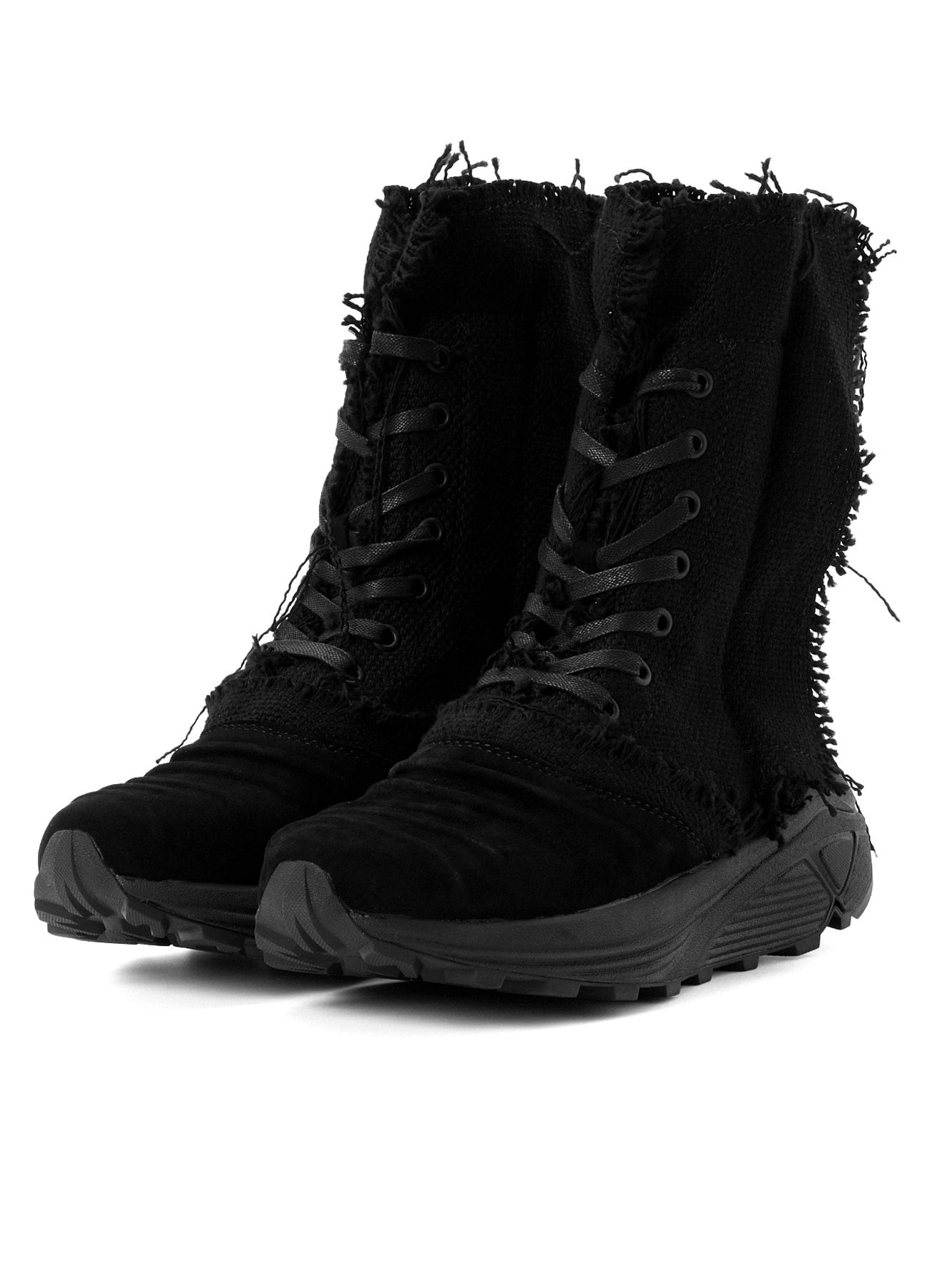 KAHDI/SHEEP SUEDE LACE-UP BOOTS