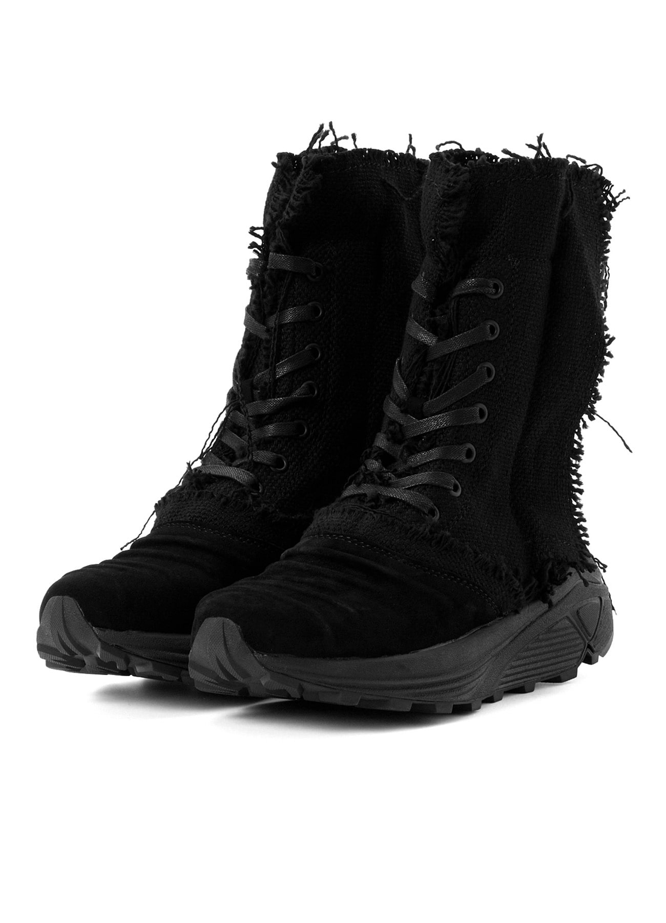 KAHDI/SHEEP SUEDE LACE-UP BOOTS