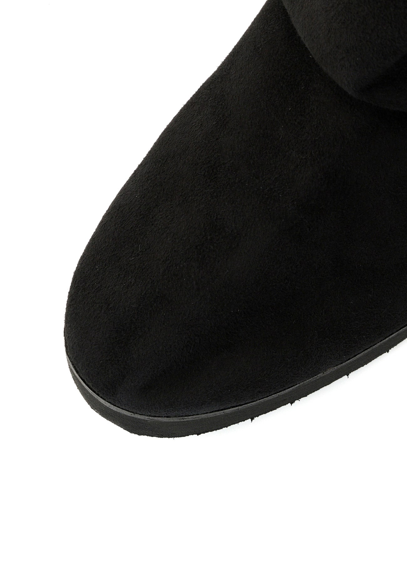 SHEEP SUEDE BK DRAPED BOOTS