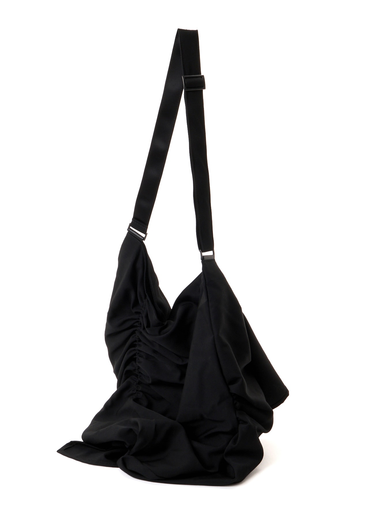 WOOL GABARDINE/Ny SHIRRING SHOULDER BAG