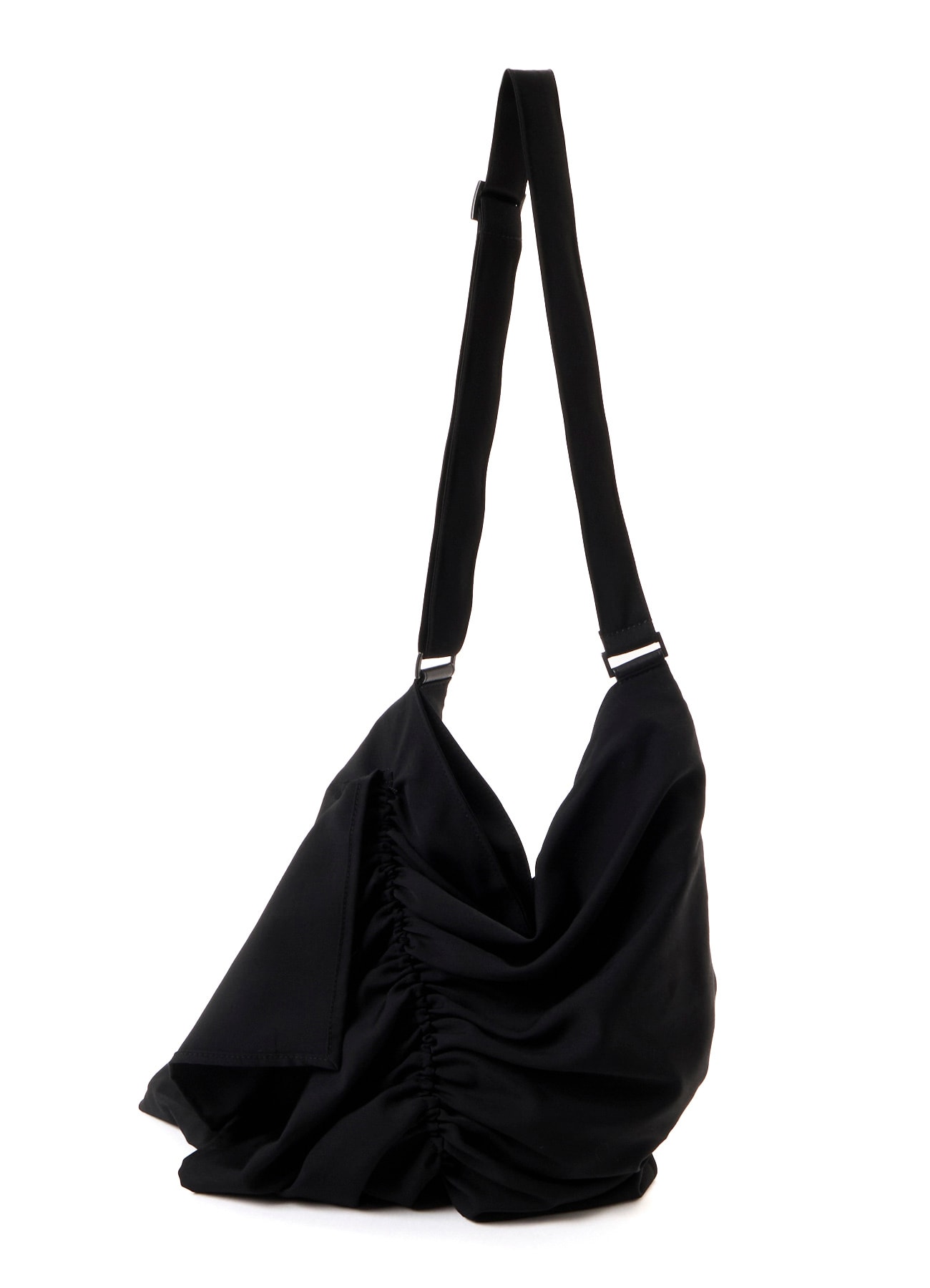 WOOL GABARDINE/Ny SHIRRING SHOULDER BAG