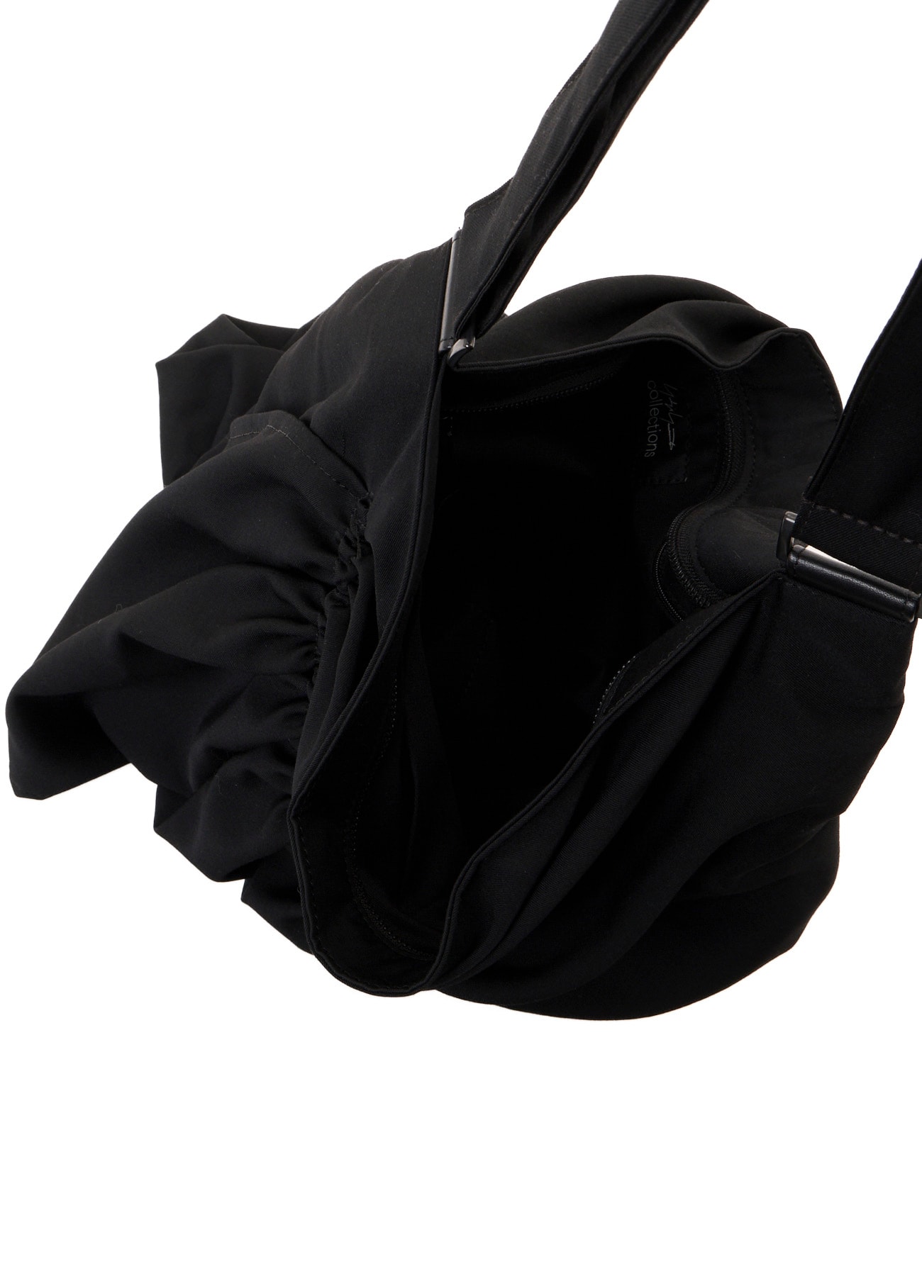 WOOL GABARDINE/Ny SHIRRING SHOULDER BAG