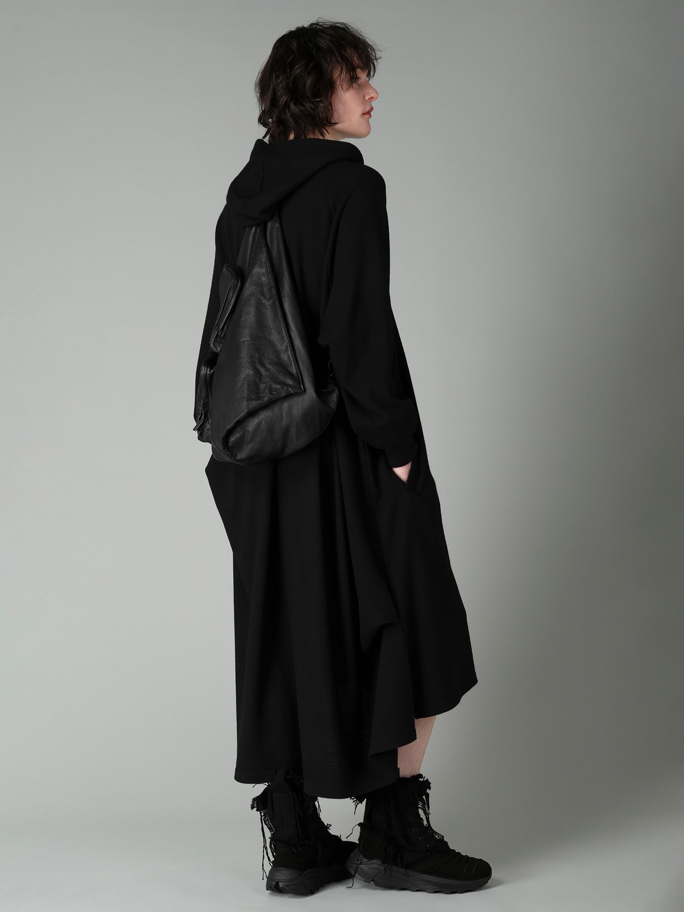 GARMENT LEATHER OUT POCKET BACKPACK