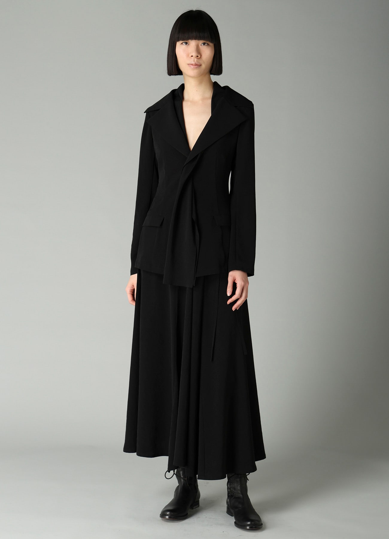 Ta/Pe CREPE DE CHINE STOLE DETAIL SINGLE JACKET