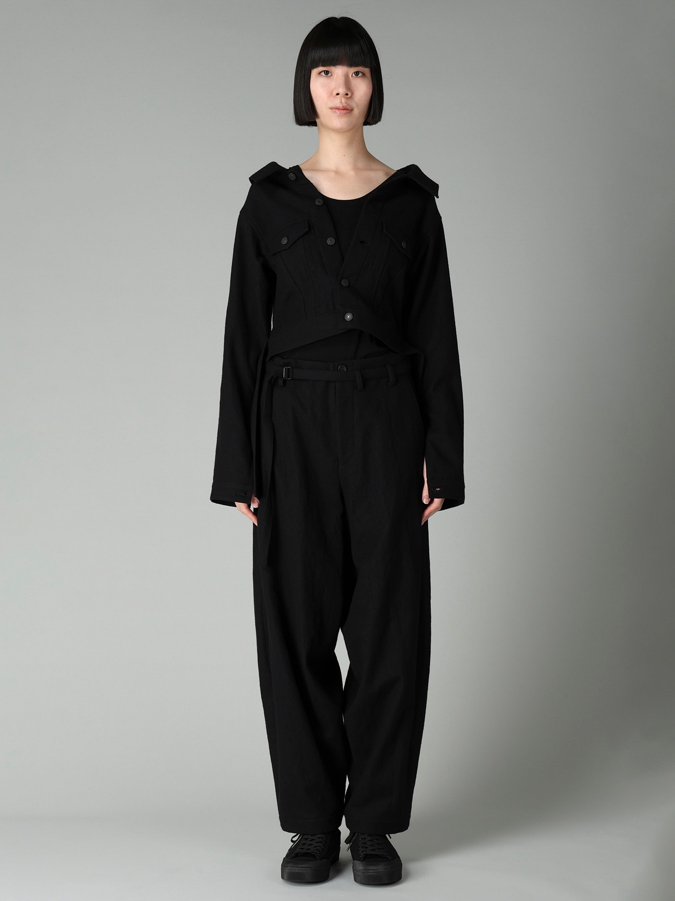 MILLED GABARDINE B OPEN BLOUSON