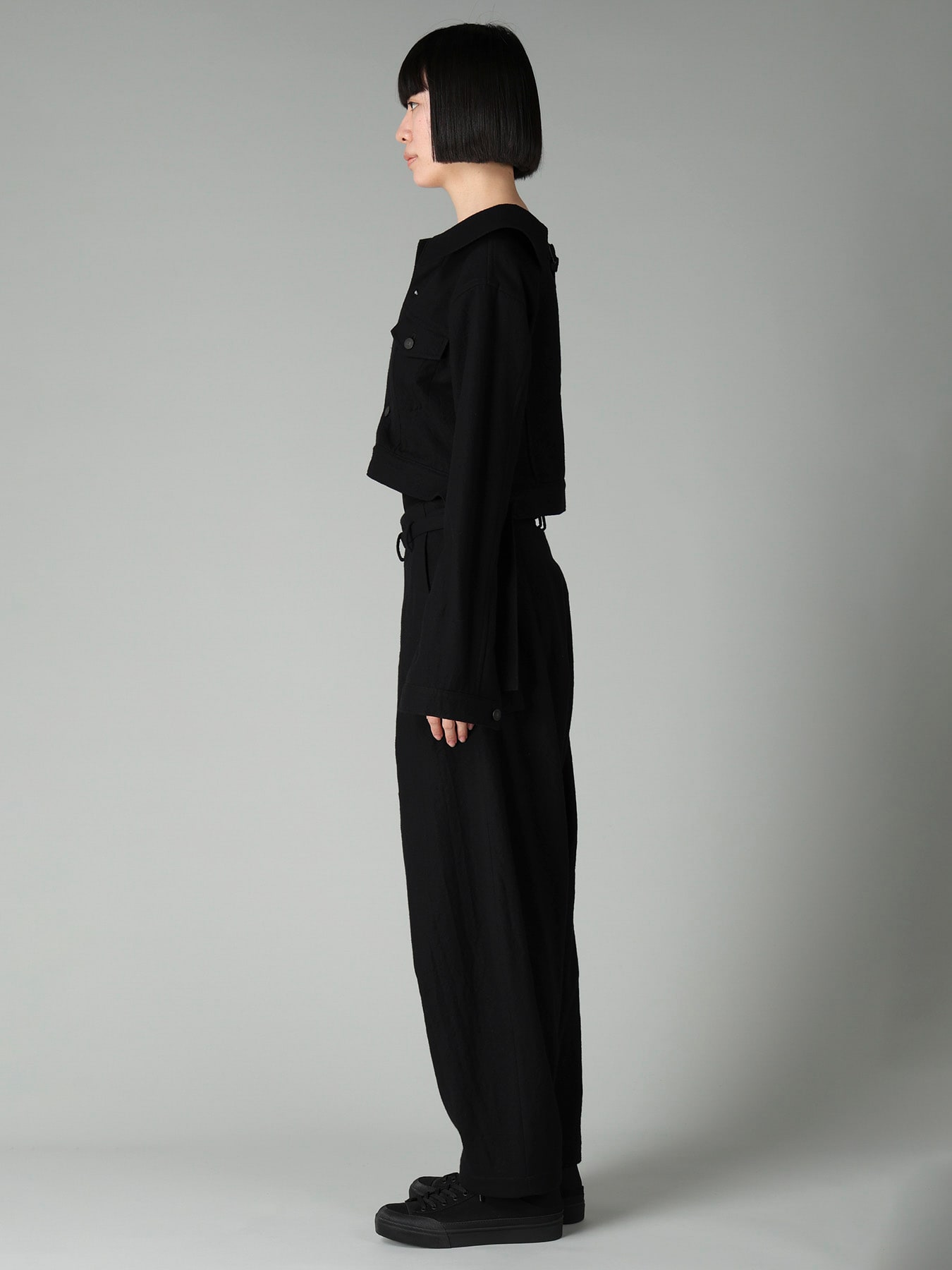 MILLED GABARDINE B OPEN BLOUSON