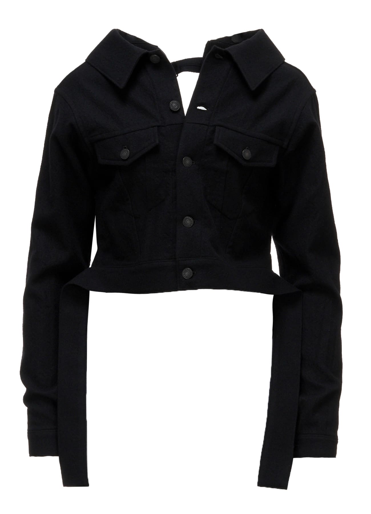 MILLED GABARDINE B OPEN BLOUSON