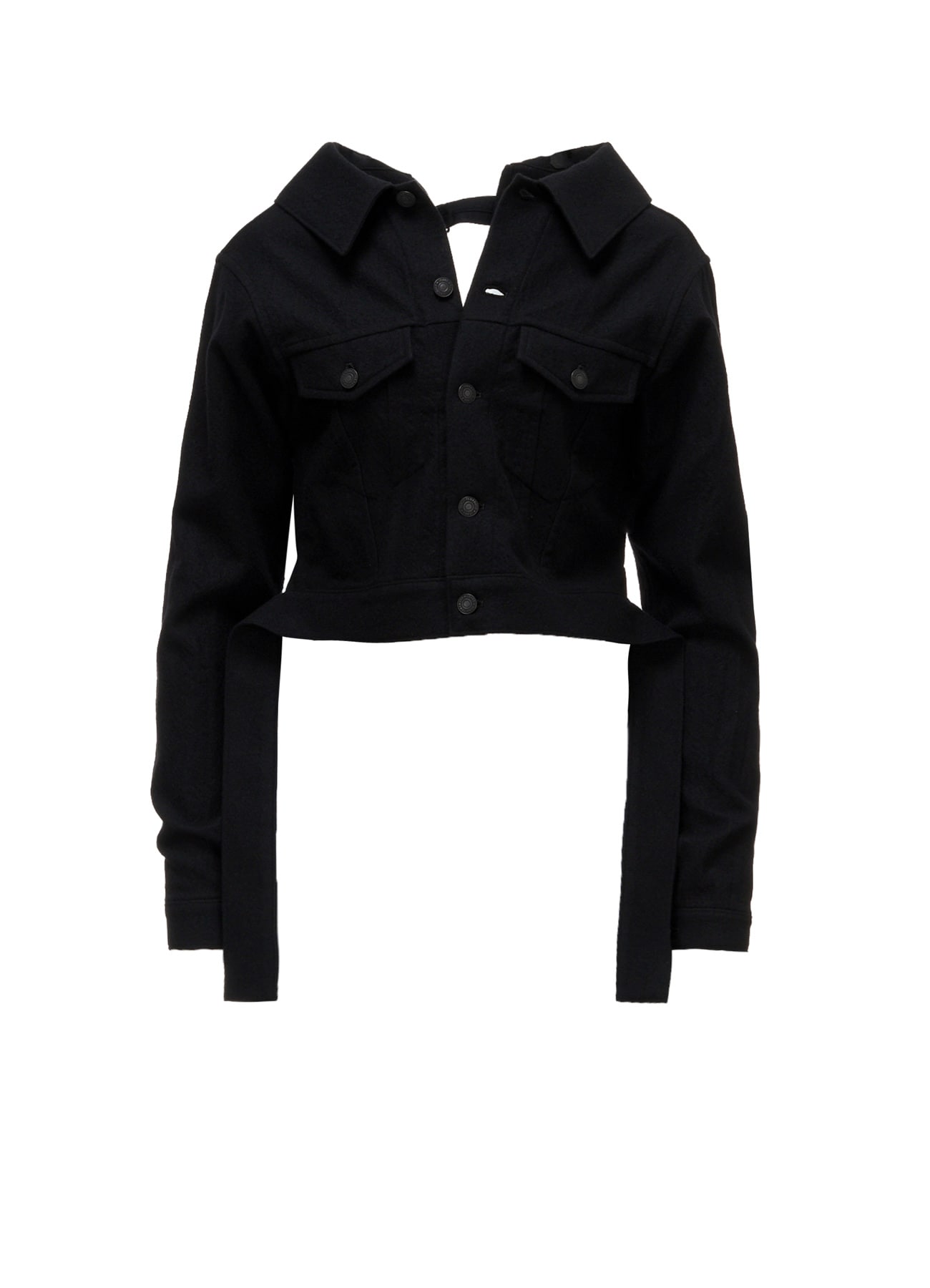 MILLED GABARDINE B OPEN BLOUSON