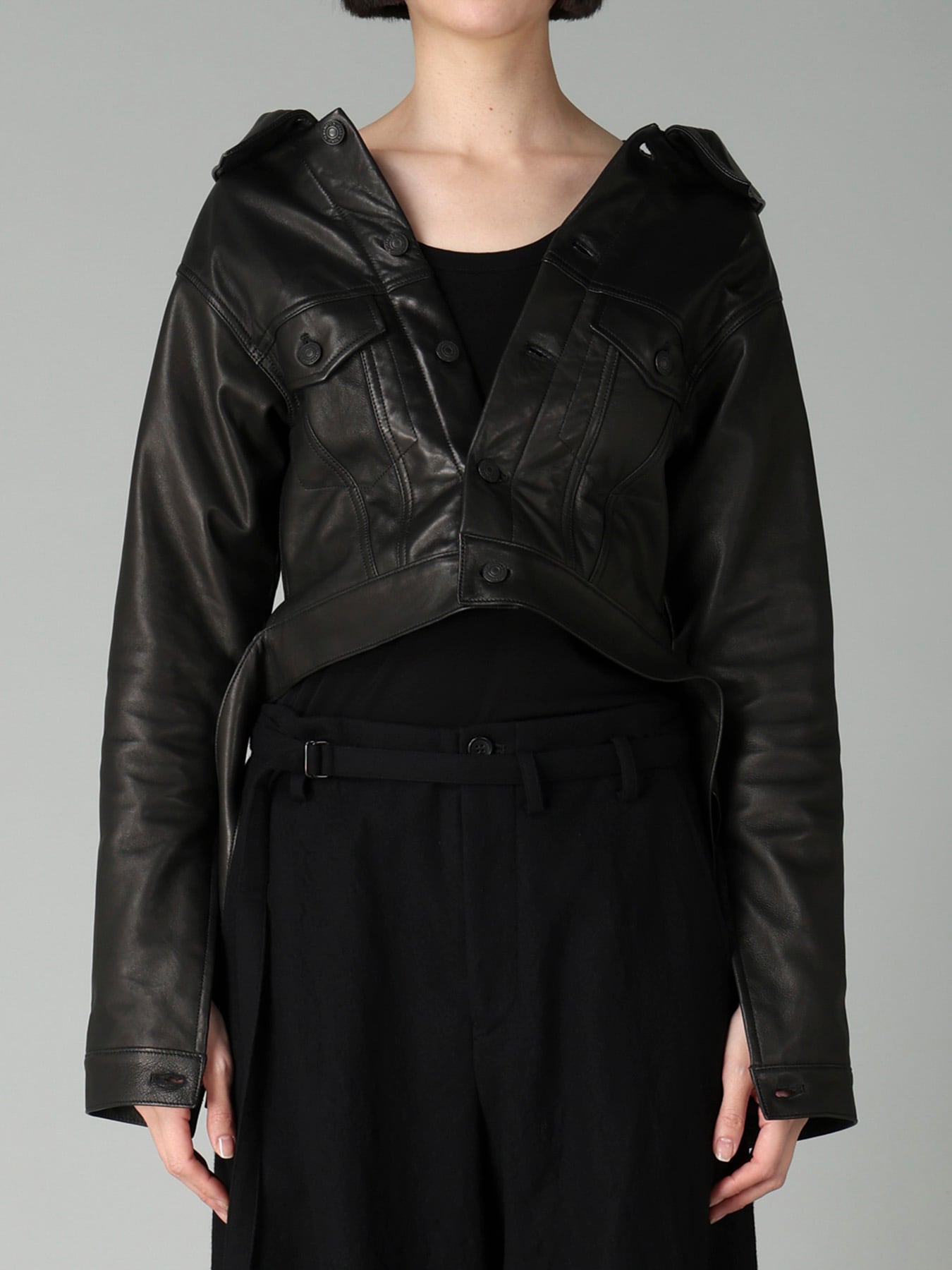 SHEEP LEATHER B OPEN BLOUSON