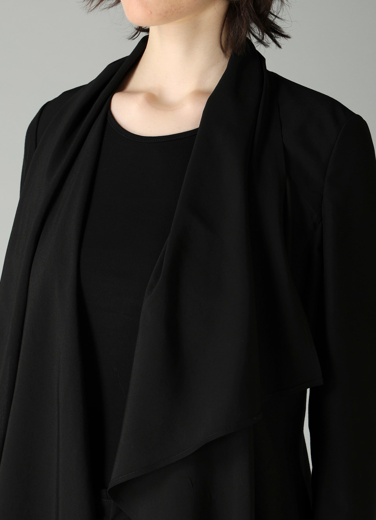 Ry/Si VOILE FRONT DRAPED DETAIL JACKET