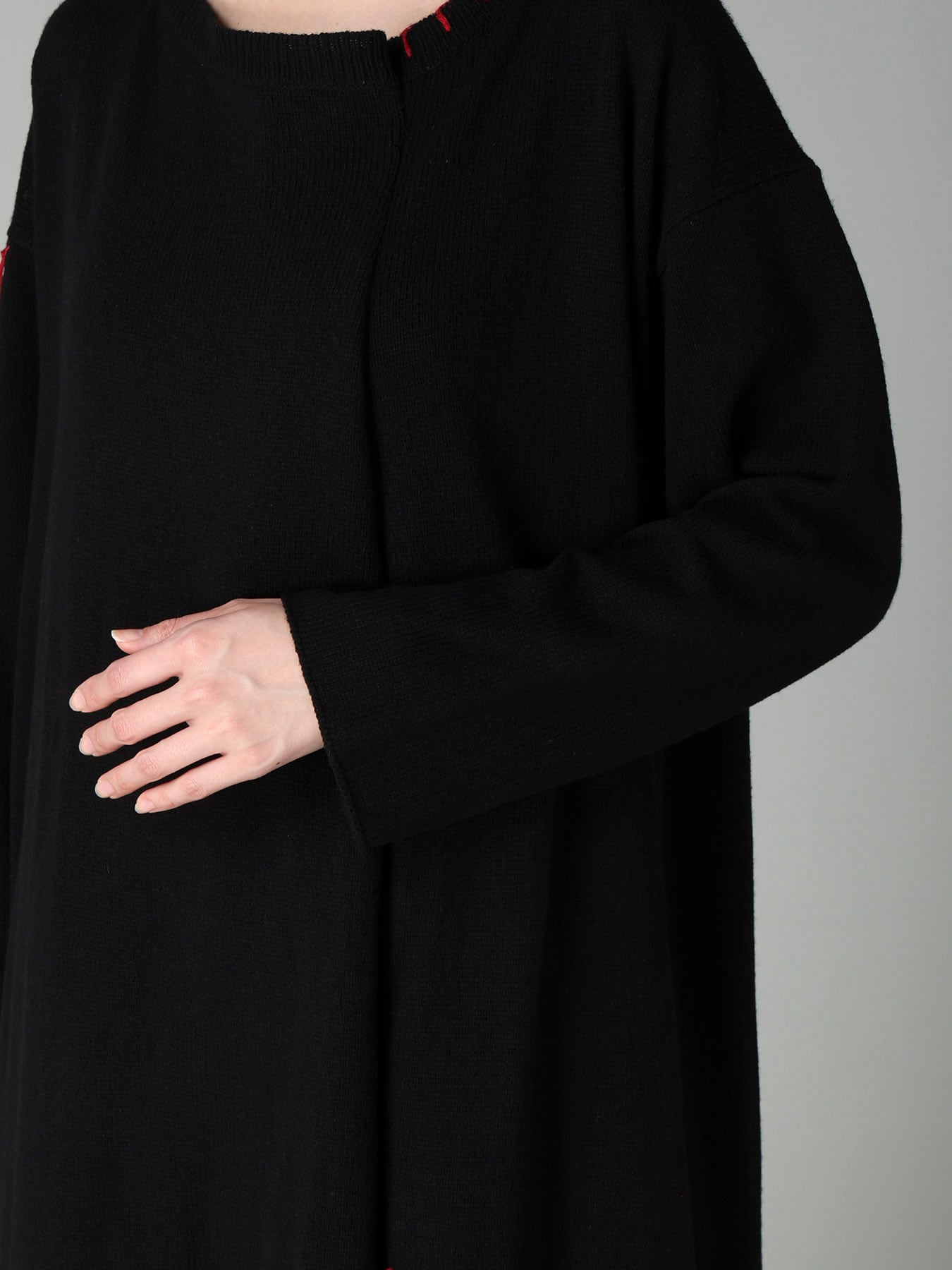 RIB EBROIDERY PULLOVER