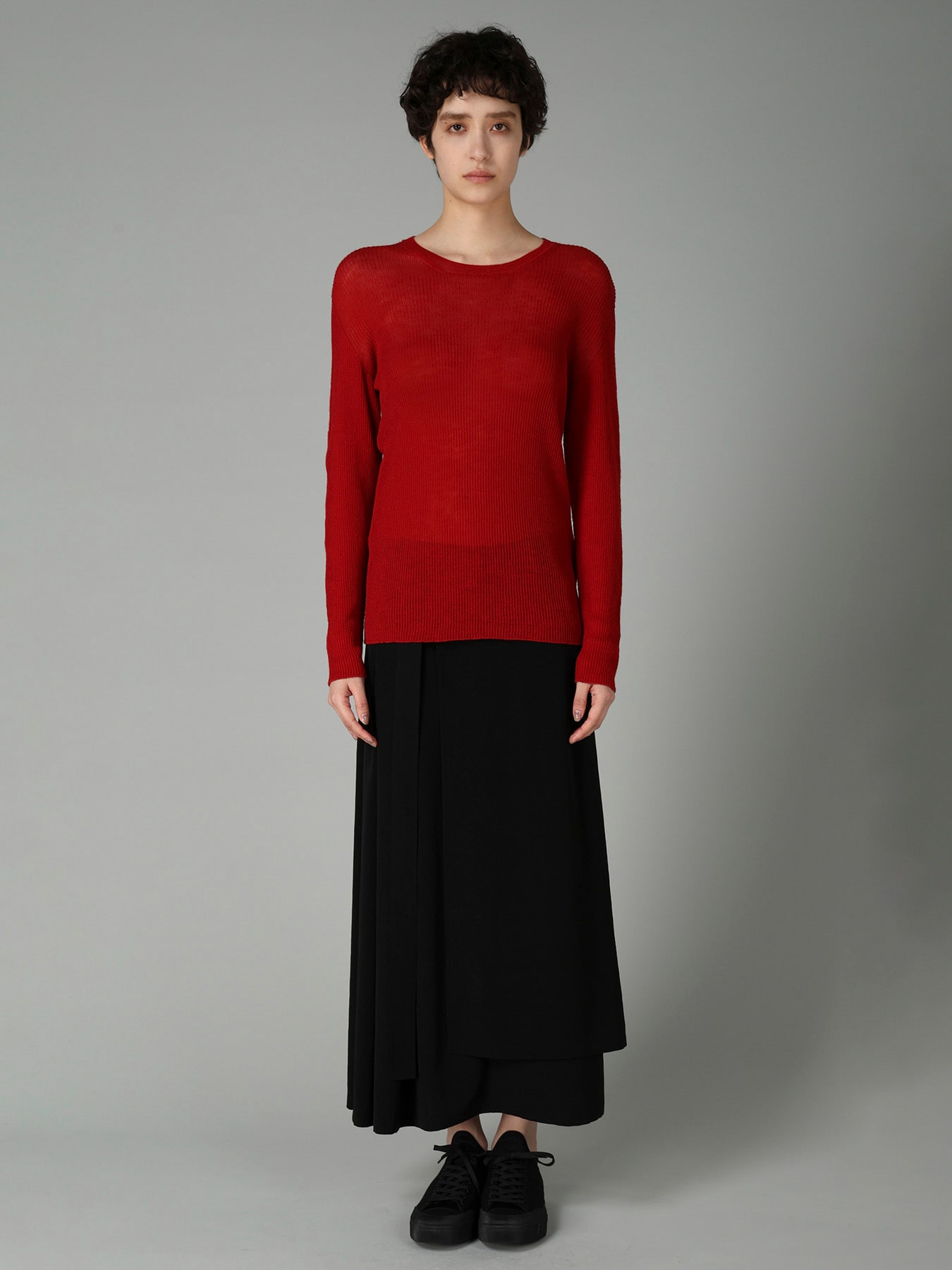 RIB ROUND NECK PULLOVER