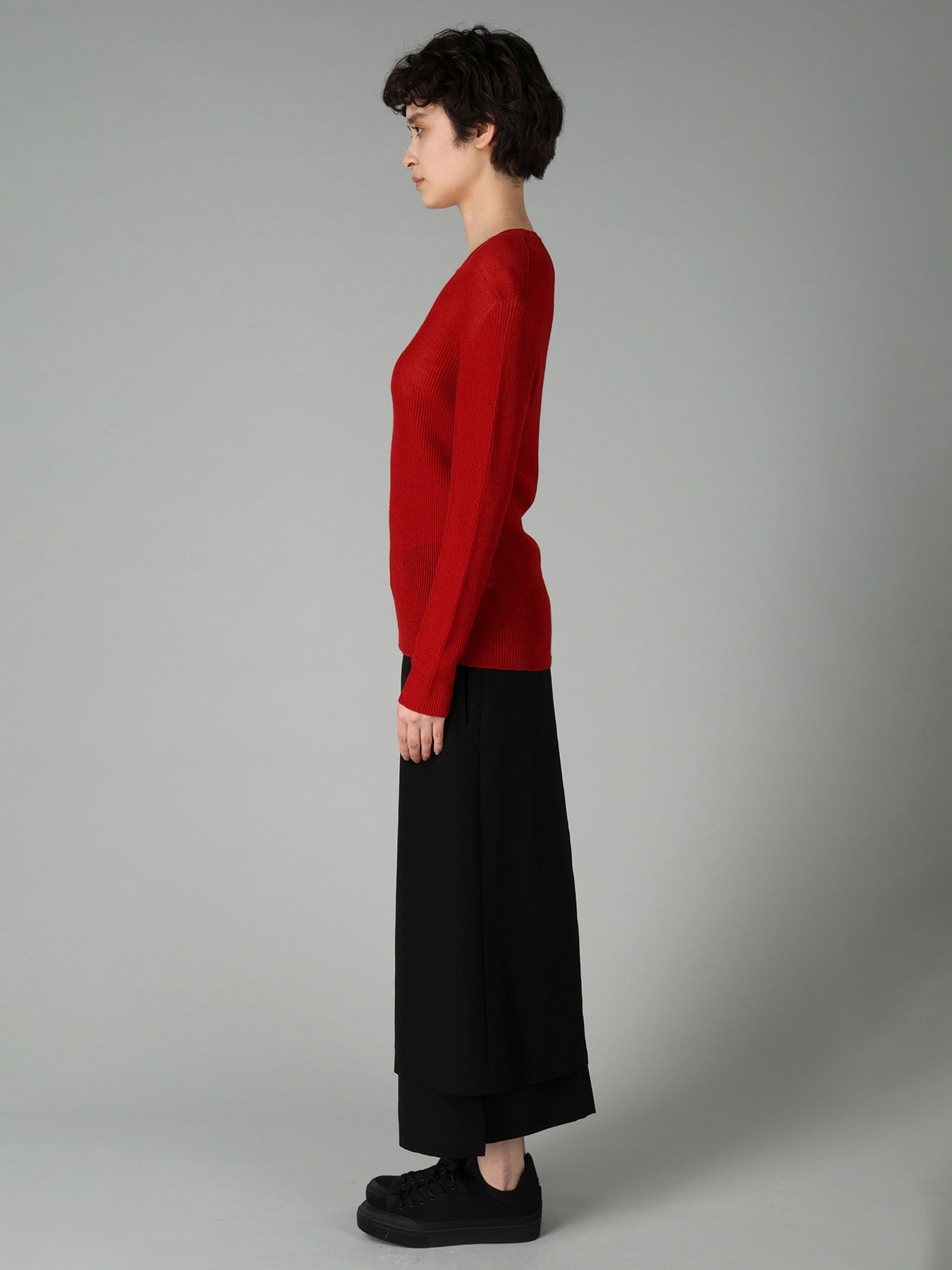 RIB ROUND NECK PULLOVER