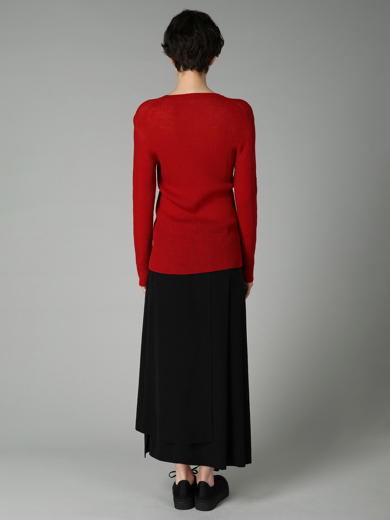 RIB ROUND NECK PULLOVER