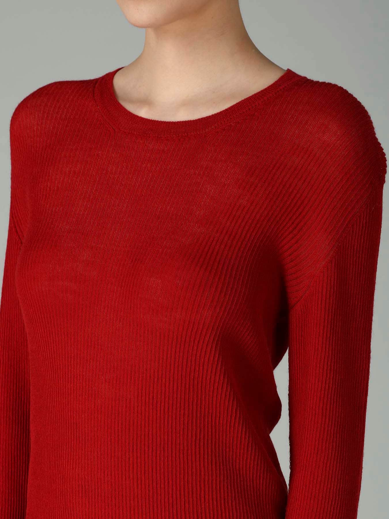 RIB ROUND NECK PULLOVER
