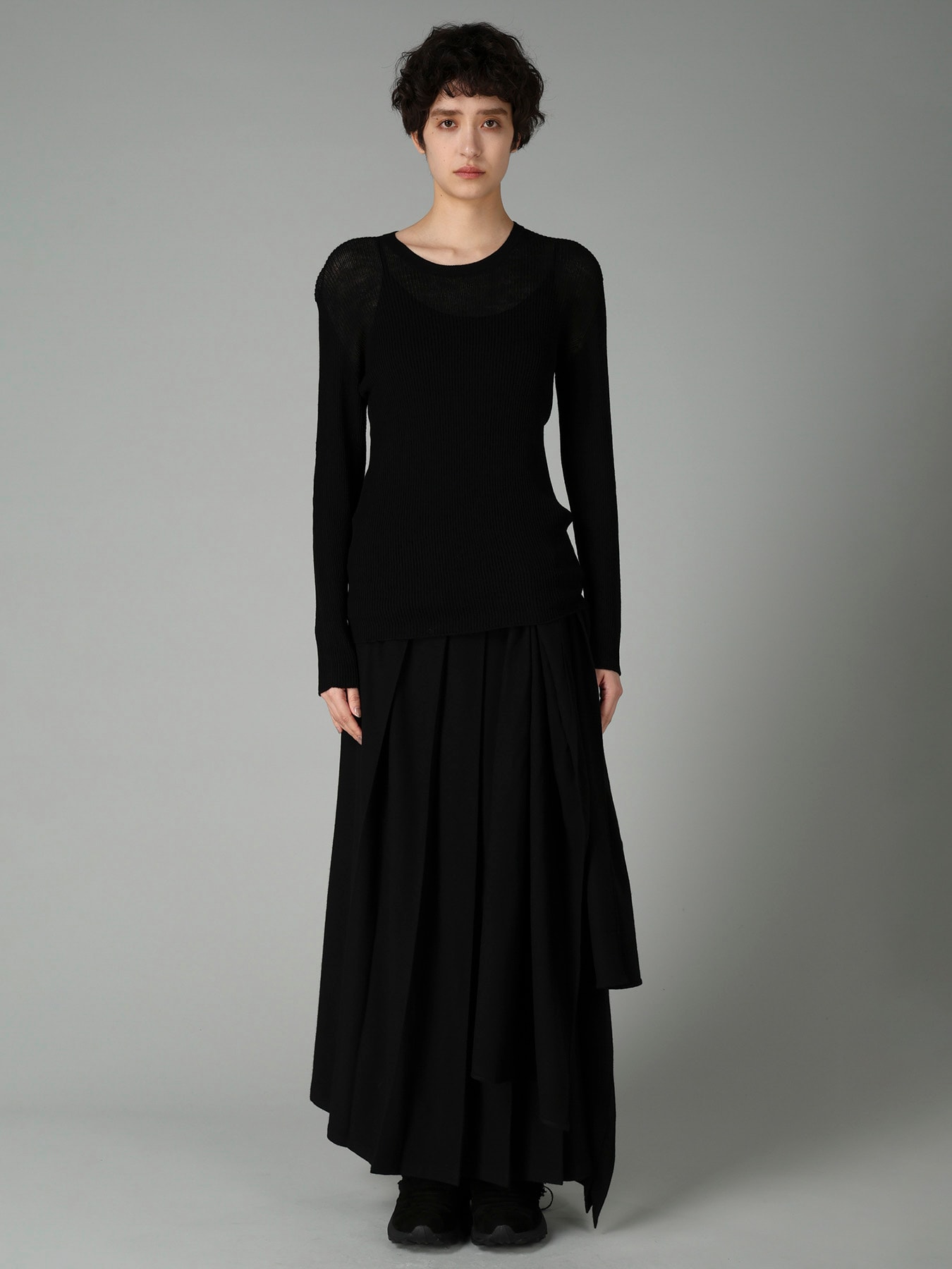 RIB ROUND NECK PULLOVER