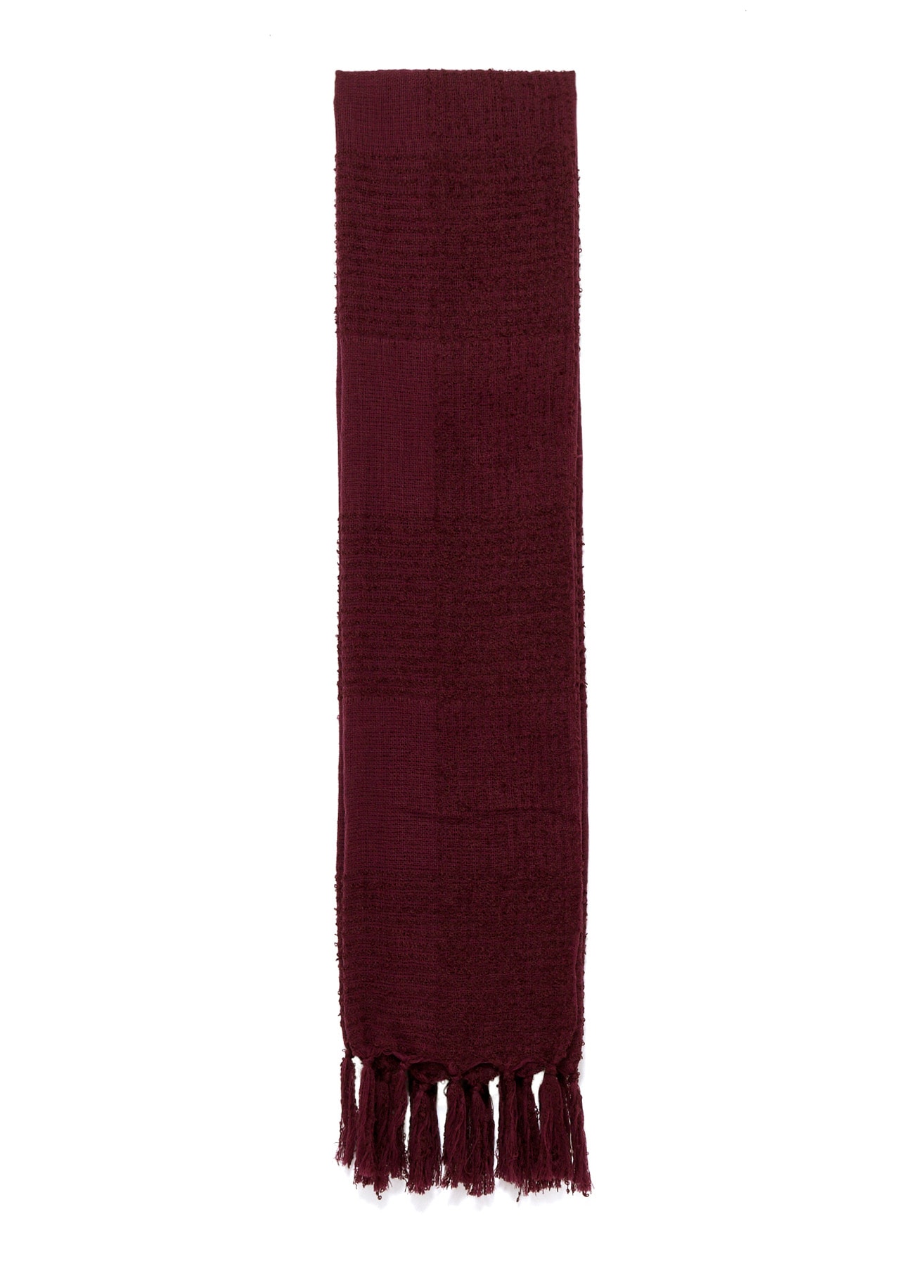W/RING YARN PLAID STOLE