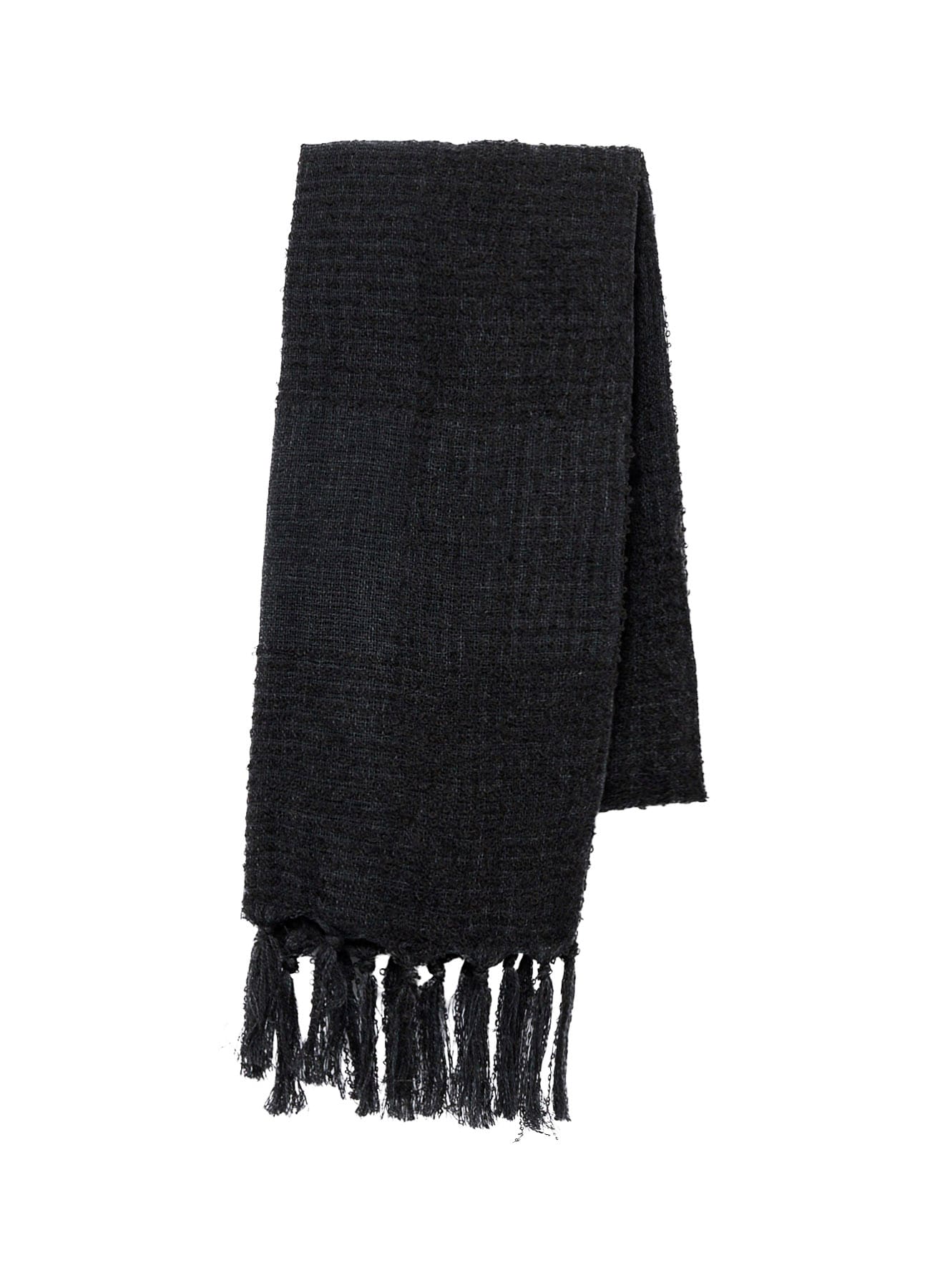 W/RING YARN PLAID STOLE