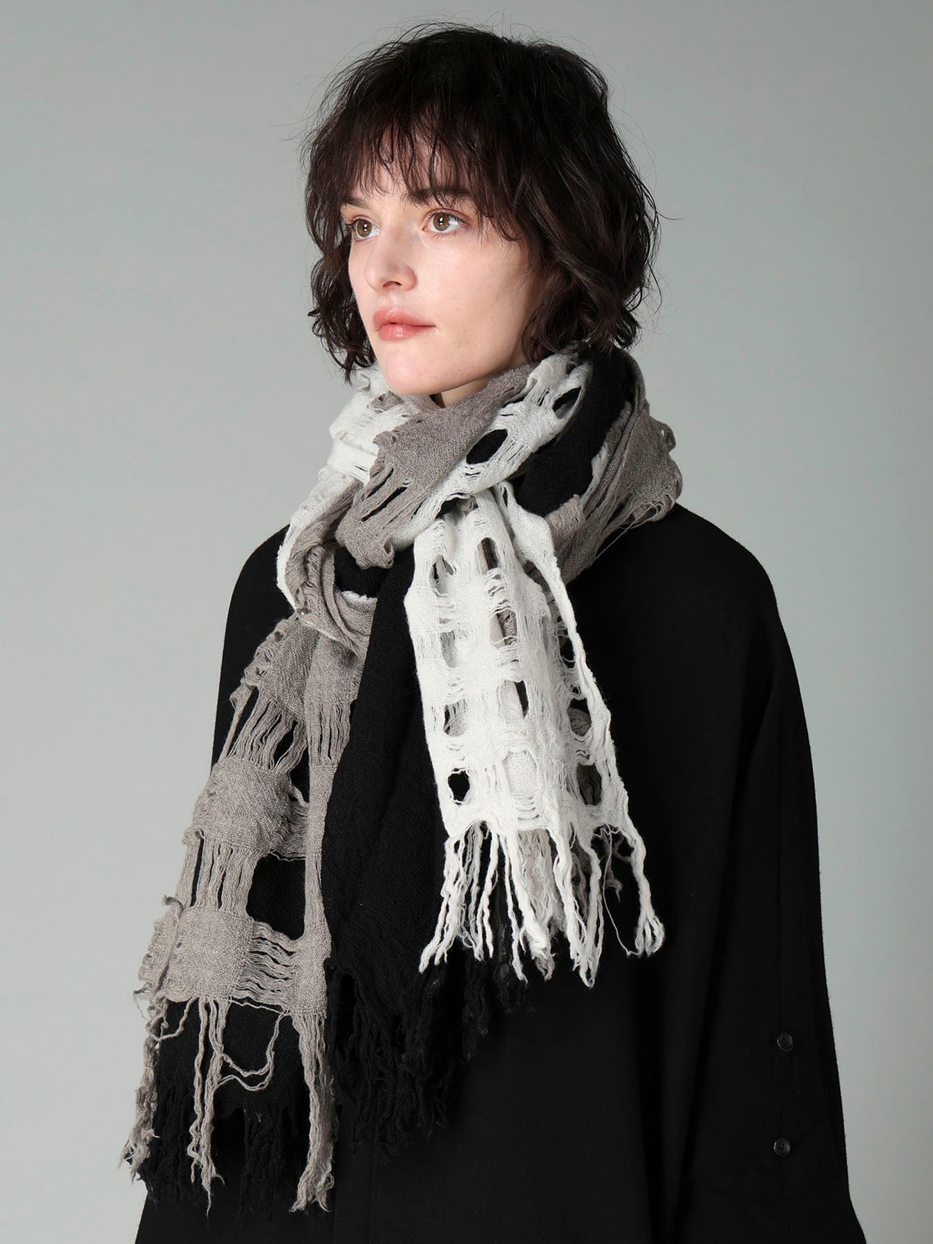 MERINO WOOL 3 PANELS STOLE
