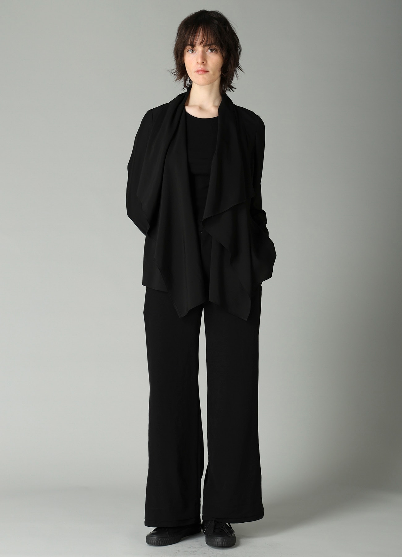 Ta/Pe CREPE DE CHINE S VENT WIDE PANTS