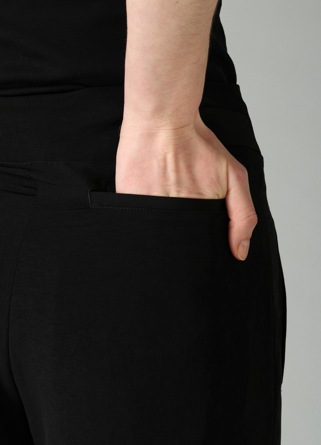 Ta/Pe CREPE DE CHINE S VENT WIDE PANTS