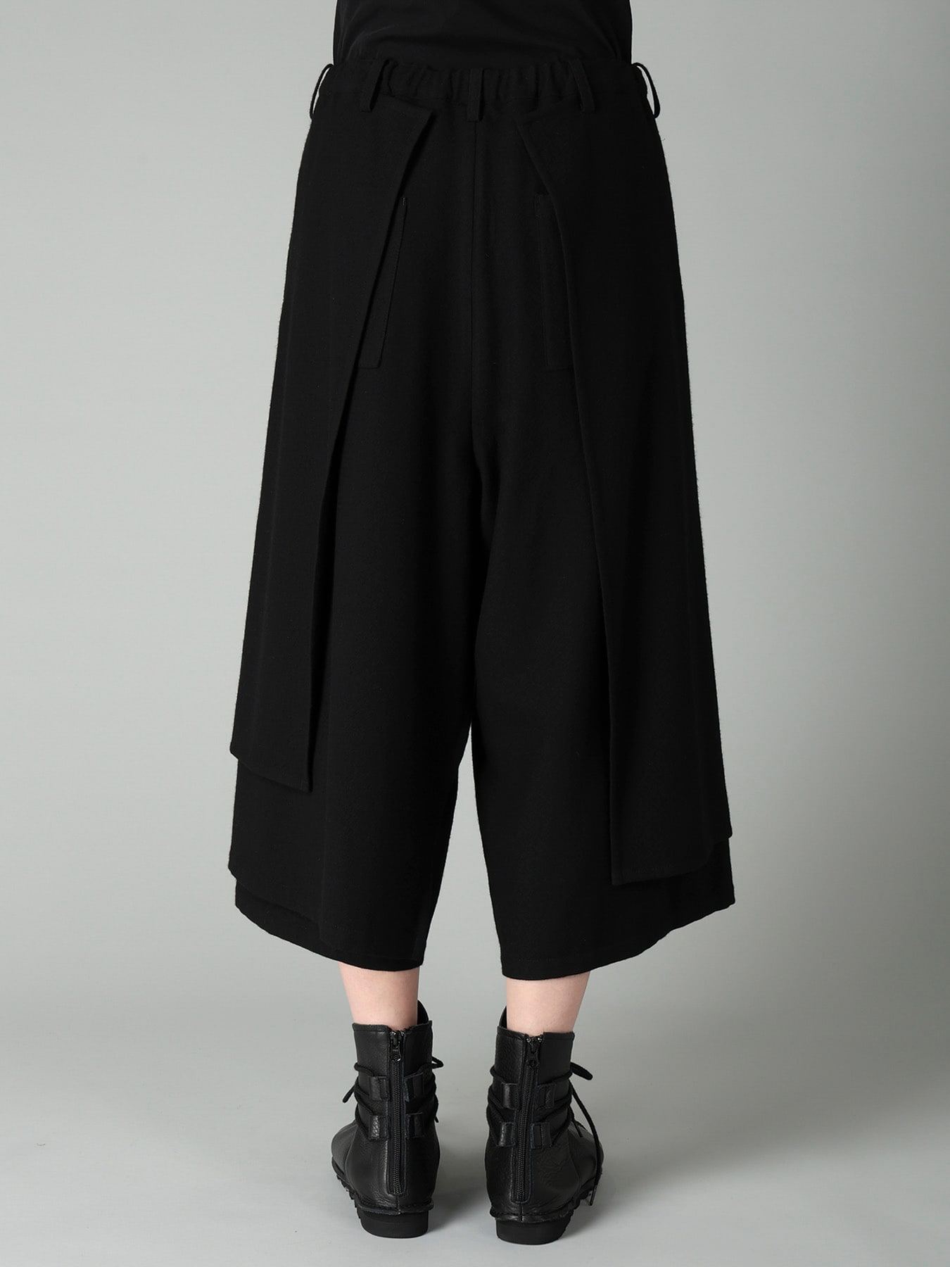 FLANNEL F BUTTON WRAP PANTS