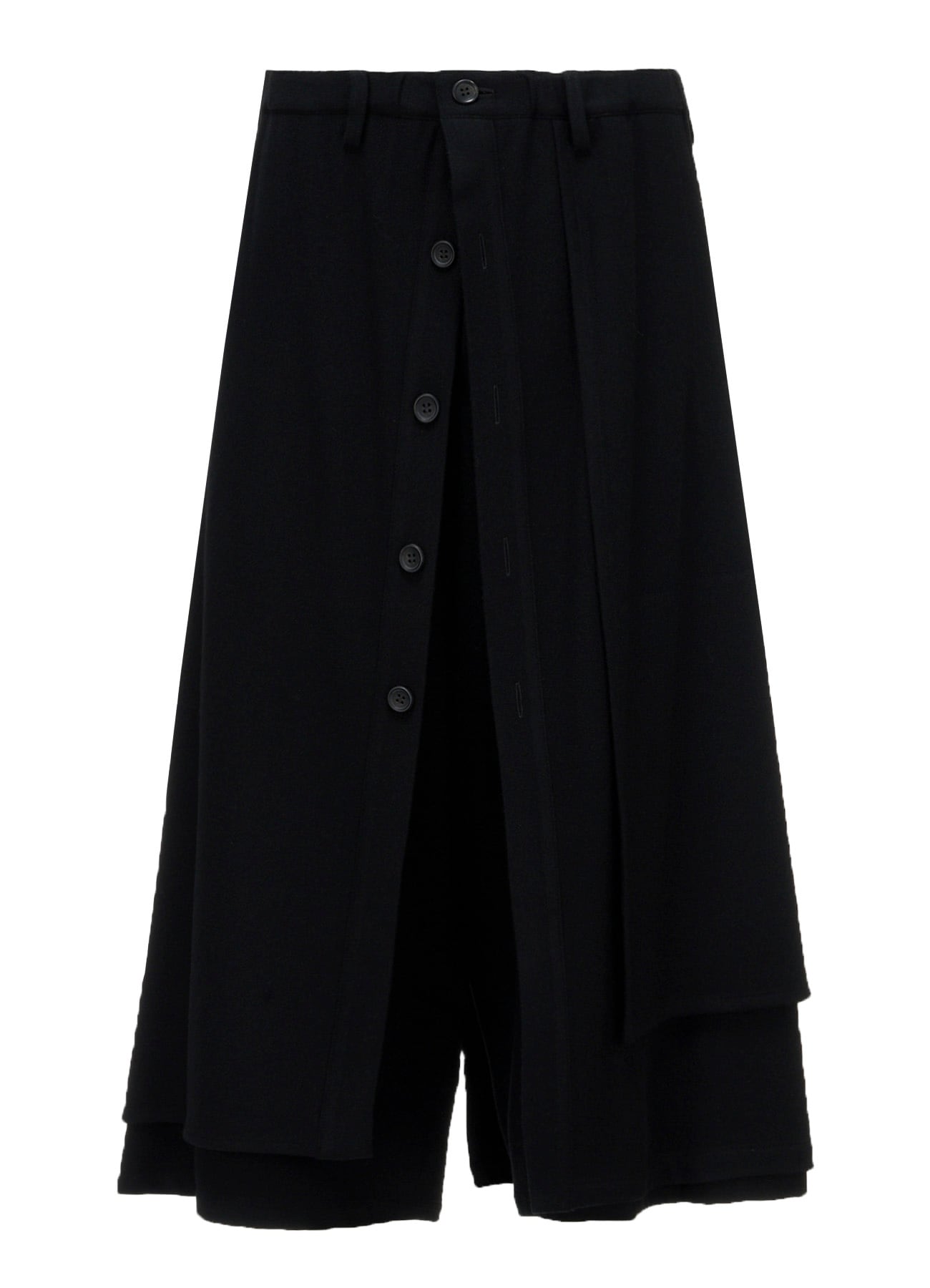 FLANNEL F BUTTON WRAP PANTS