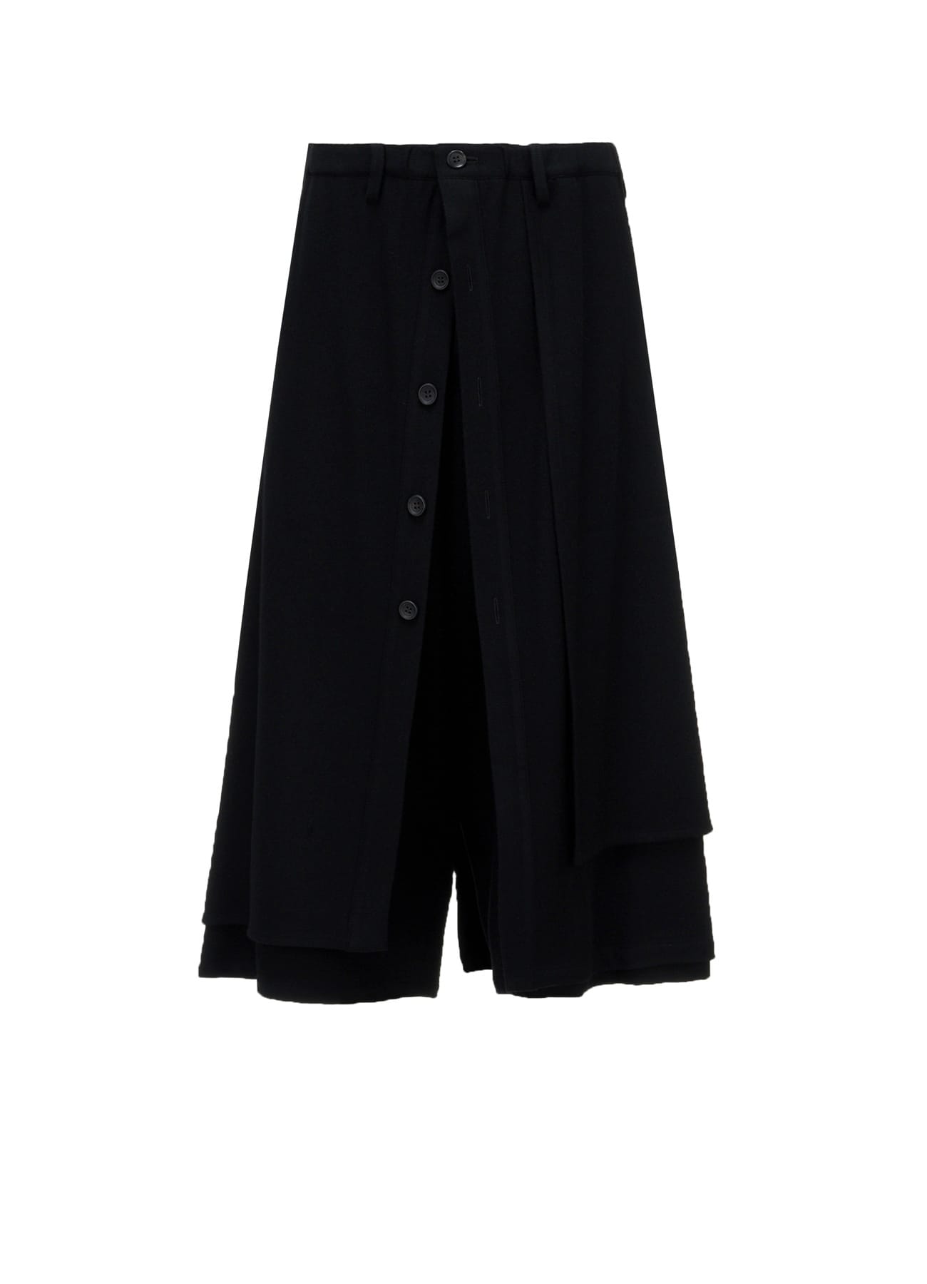 FLANNEL F BUTTON WRAP PANTS