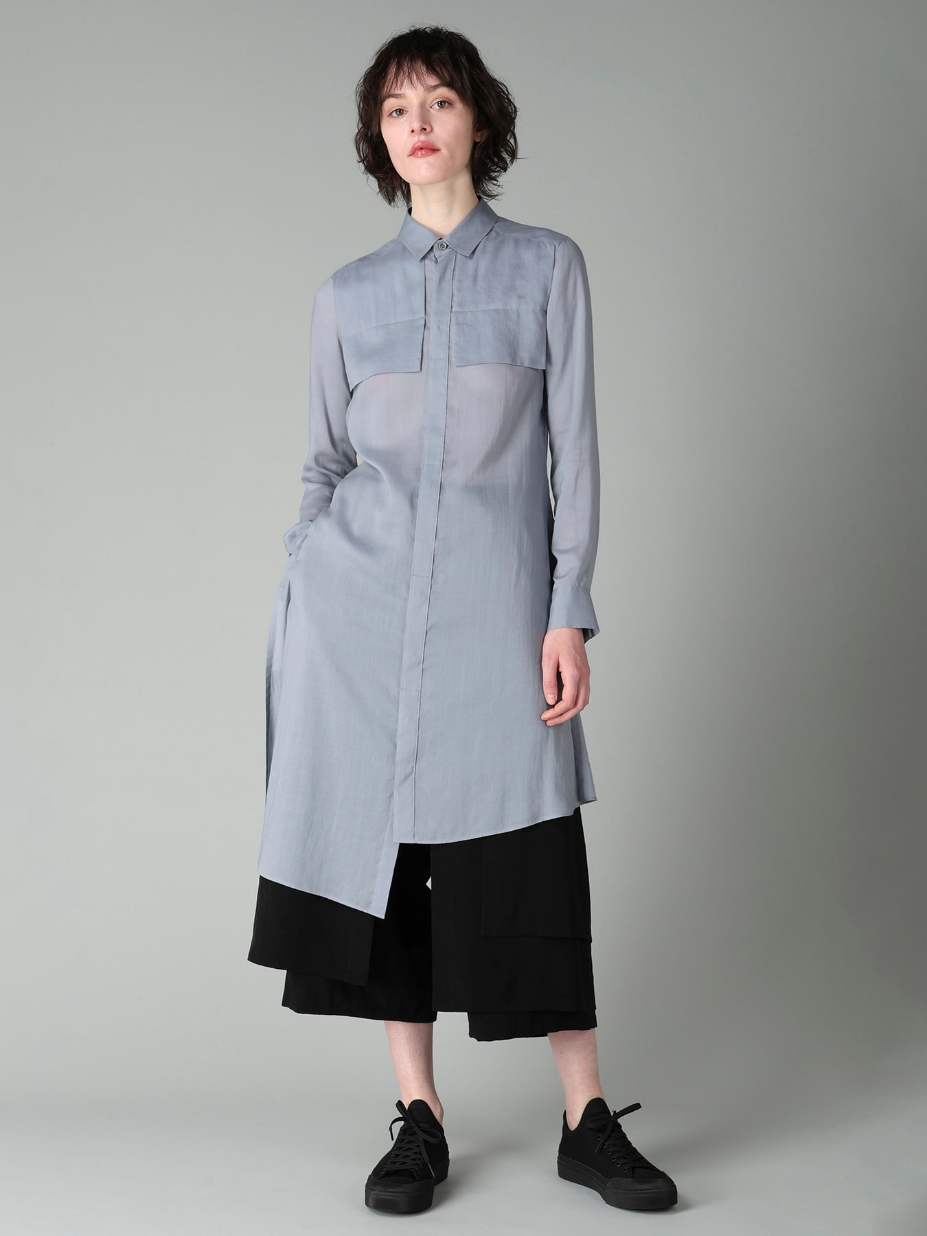 Ta/Pe CREPE DE CHINE F BUTTON WRAP PANTS