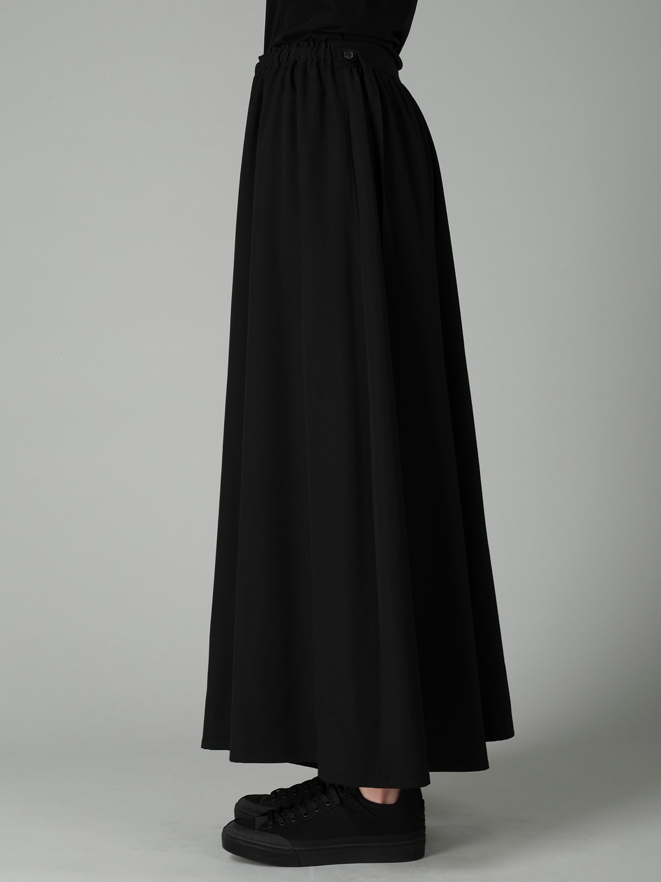 GABARDINE GATHERED SKIRT PANTS