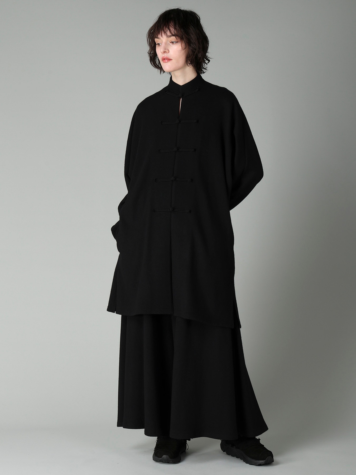 SOFT WOOLEN 1/14 SINGLE GATHERED SKIRT PANTS