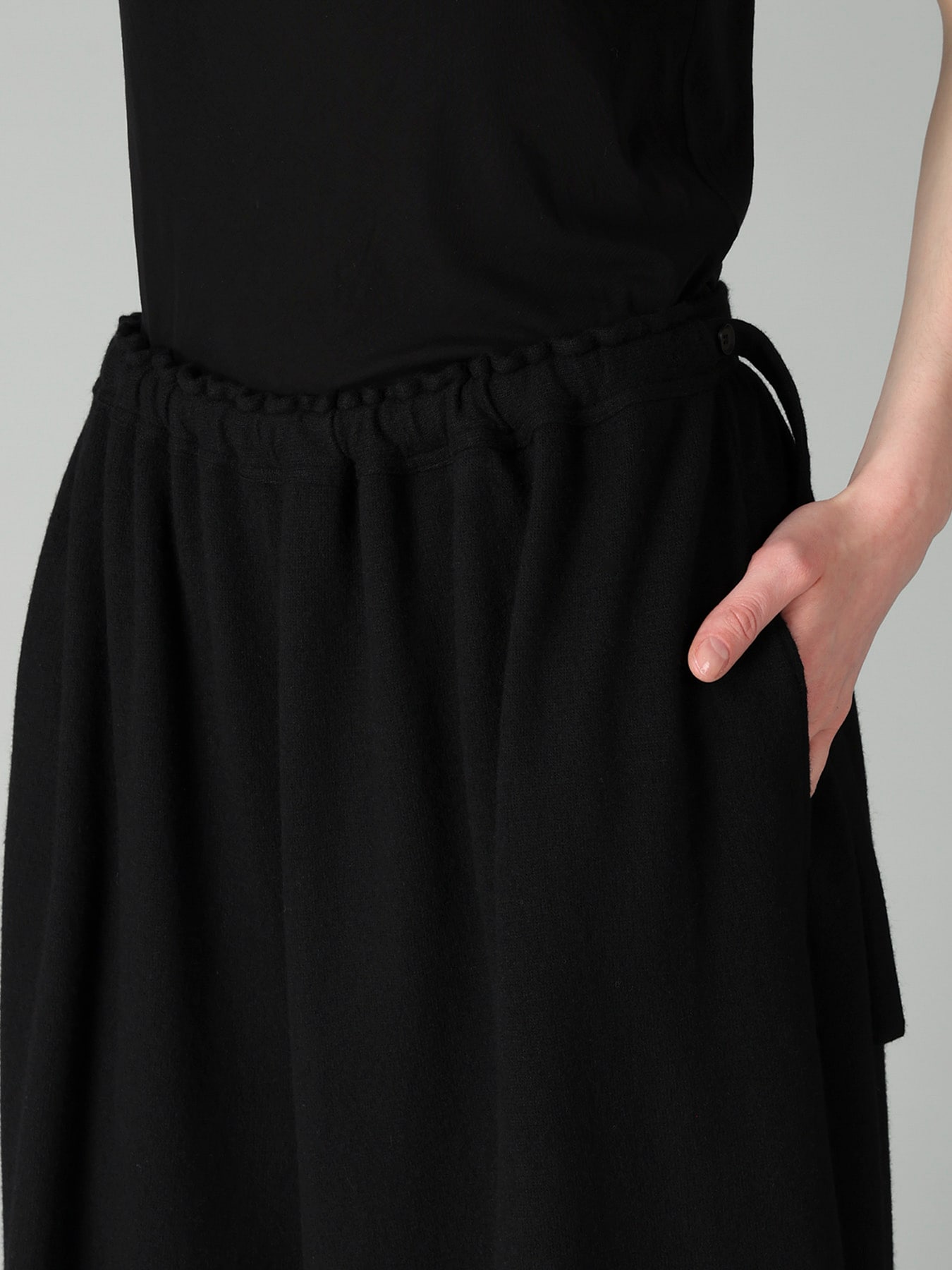 SOFT WOOLEN 1/14 SINGLE GATHERED SKIRT PANTS