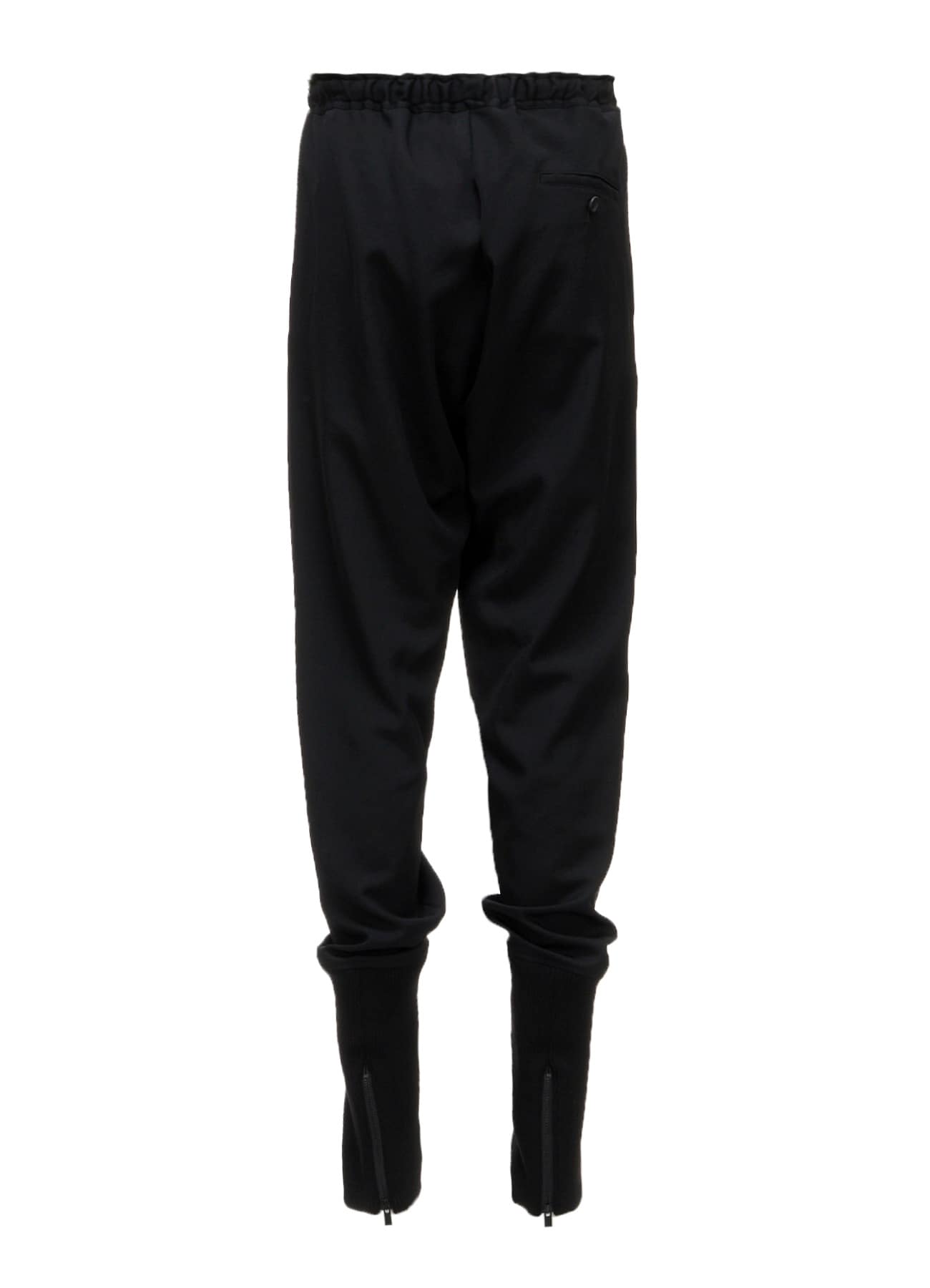 GABARDINE RIBBED HEM PANTS