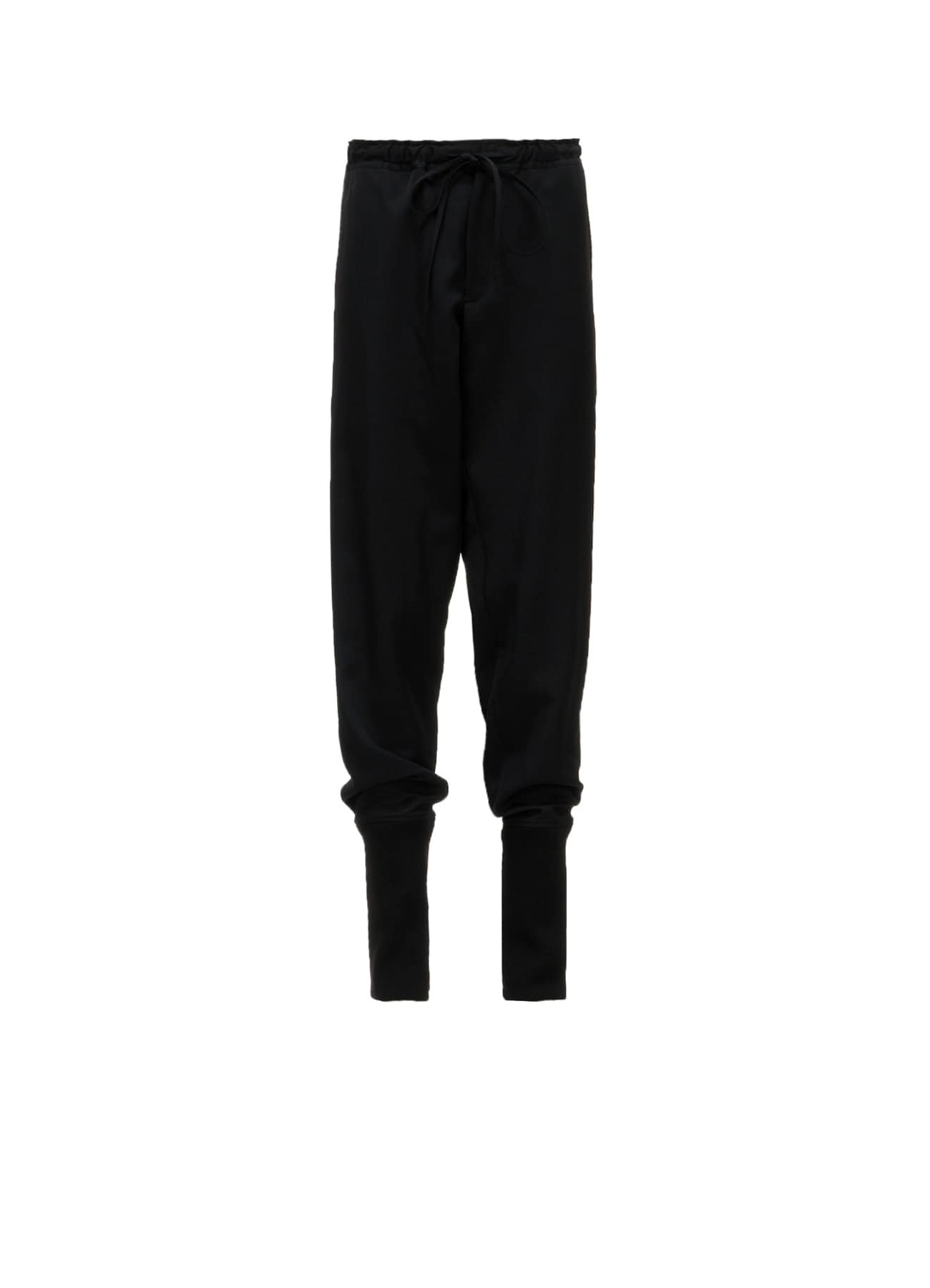 GABARDINE RIBBED HEM PANTS