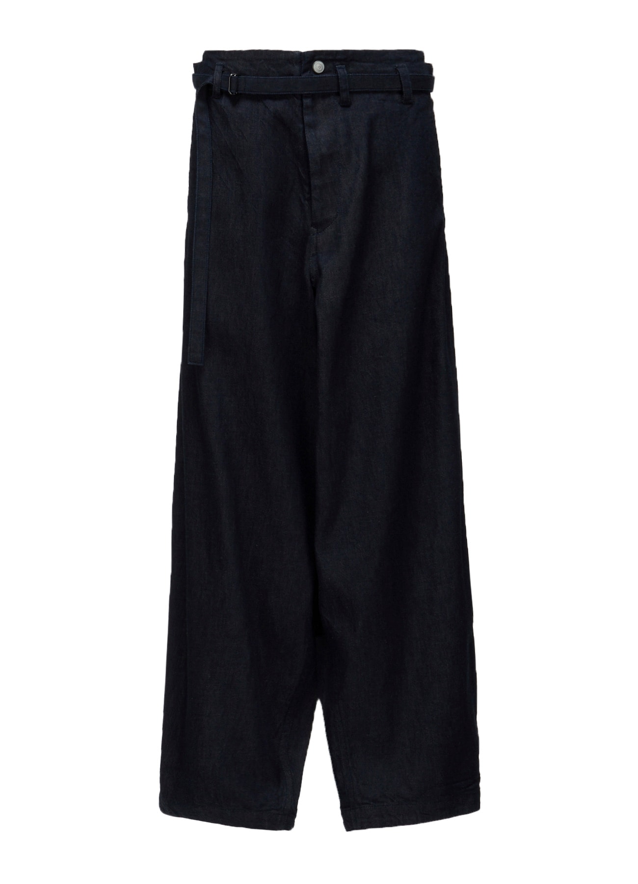 8OZ UNEVEN YARN DENIM B W BELT DETAIL PANTS