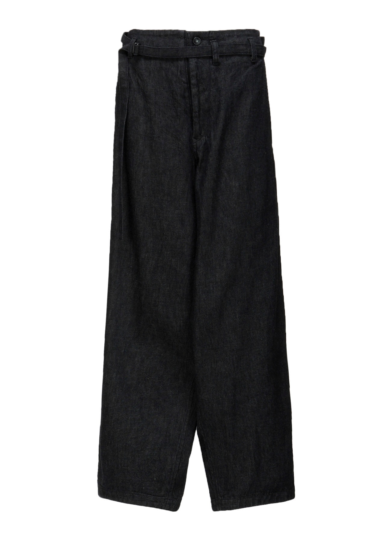 8OZ UNEVEN YARN DENIM B W BELT DETAIL PANTS