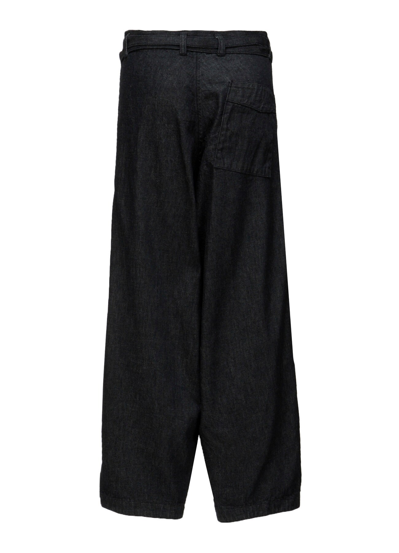 8OZ UNEVEN YARN DENIM B W BELT DETAIL PANTS