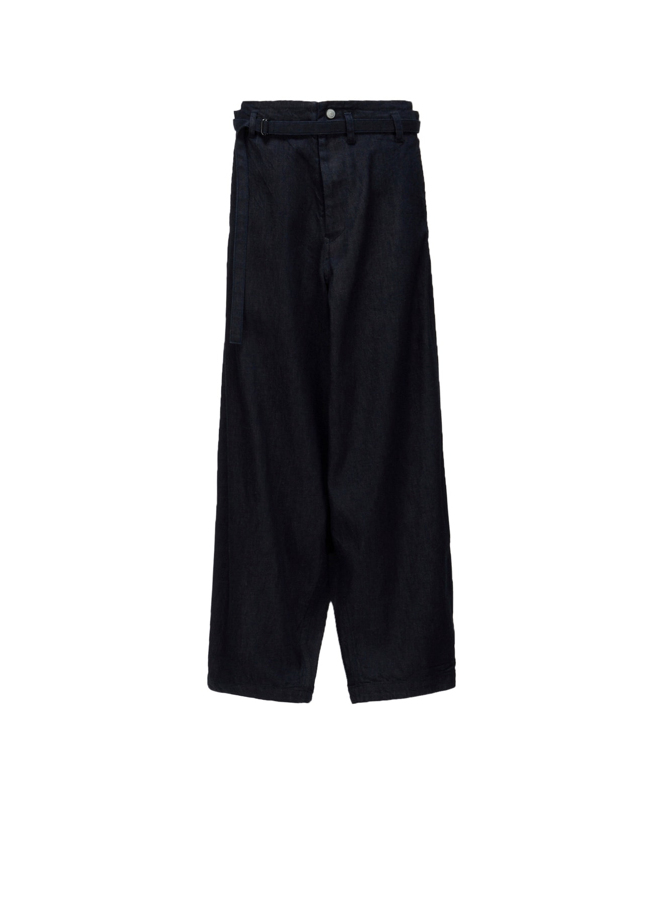 8OZ UNEVEN YARN DENIM B W BELT DETAIL PANTS