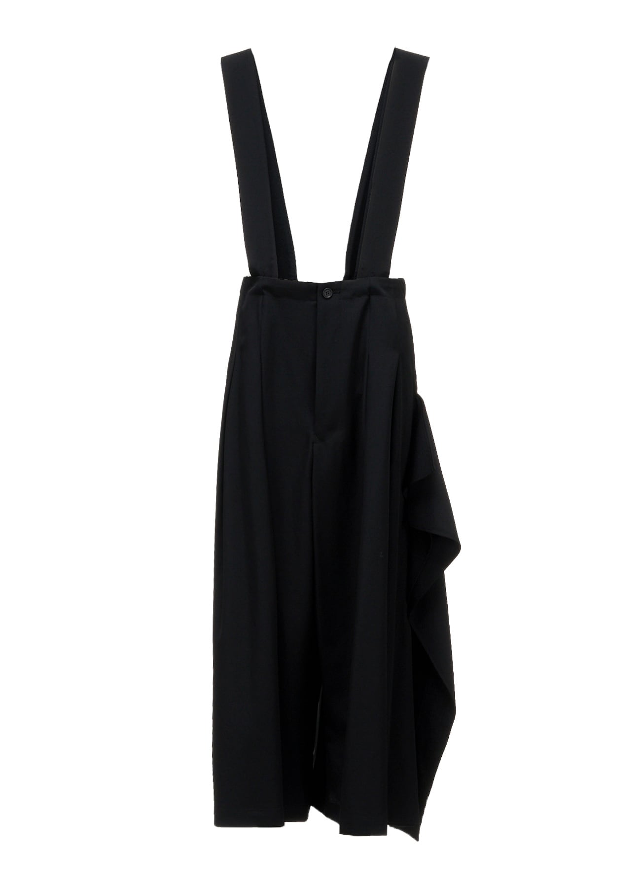 WOOL GABARDINE SUSPENDERS PANTS