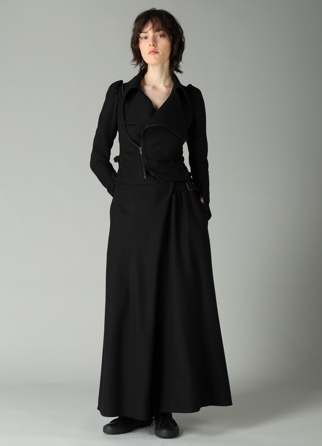 W/SAXONY R WRAP SKIRT PANTS B