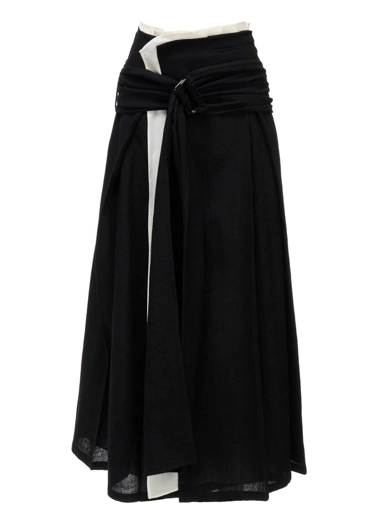 SOFT WOOL LAYERED PLEATES SKIRT
