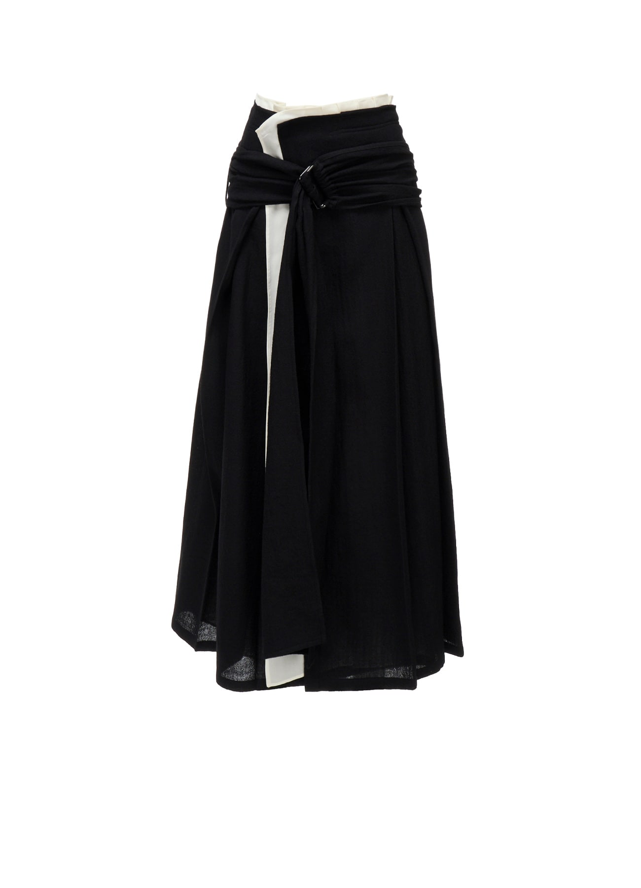 SOFT WOOL LAYERED PLEATES SKIRT